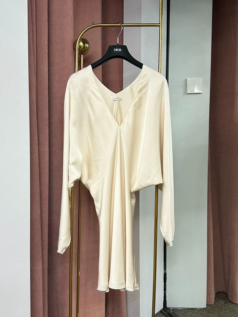 The Row Champagne Silk Dress
