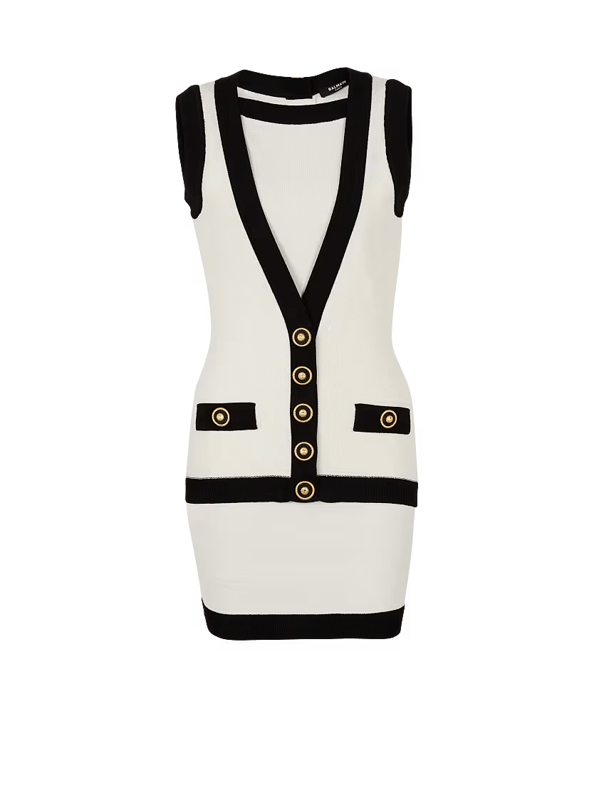 o1s1wg111225 Woven Mini Dress in White