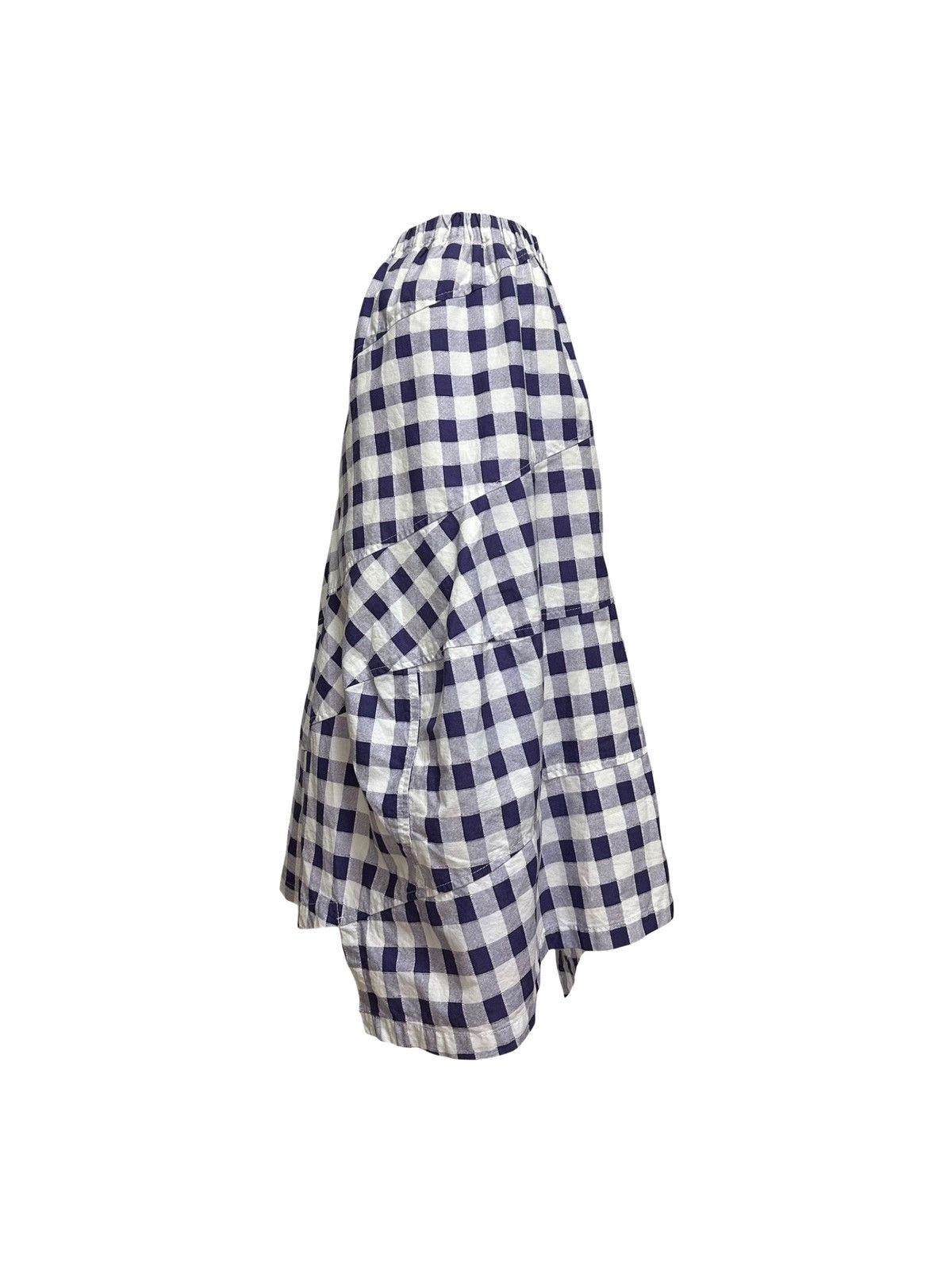 Tricot Comme des Garcons TRICOT COMME DES GARÇONS Gingham Check Asymmetric Midi Skirt Size 27" / US 4 / IT 40 - 3 Thumbnail