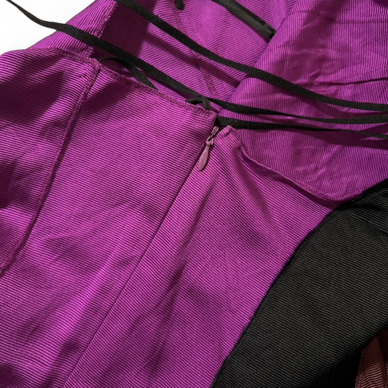 Miu Miu Miu Miu Y2K Silk Colorblock Halterneck Dress Size XS / US 0-2 / IT 36-38 - 9 Thumbnail