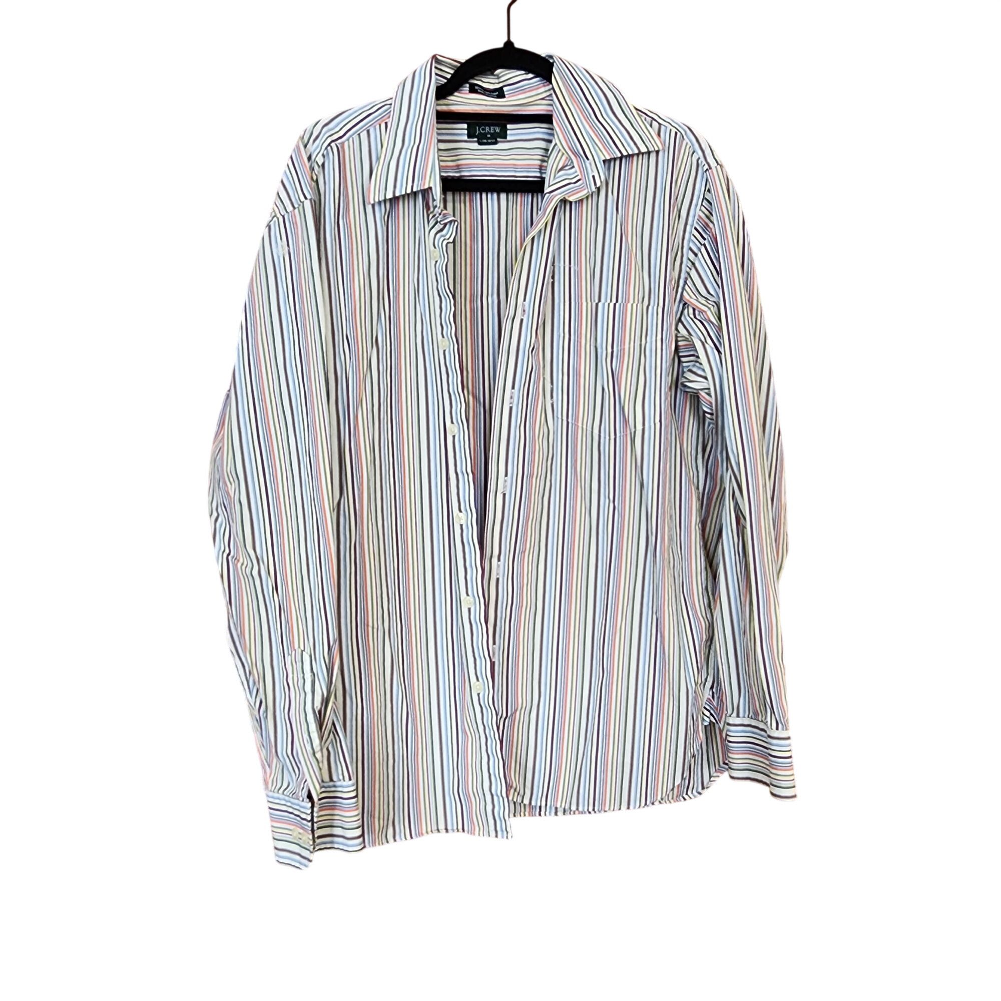 J.Crew J.Crew men's multicolored striped button-down long sleeve s Size US L / EU 52-54 / 3 - 1 Thumbnail