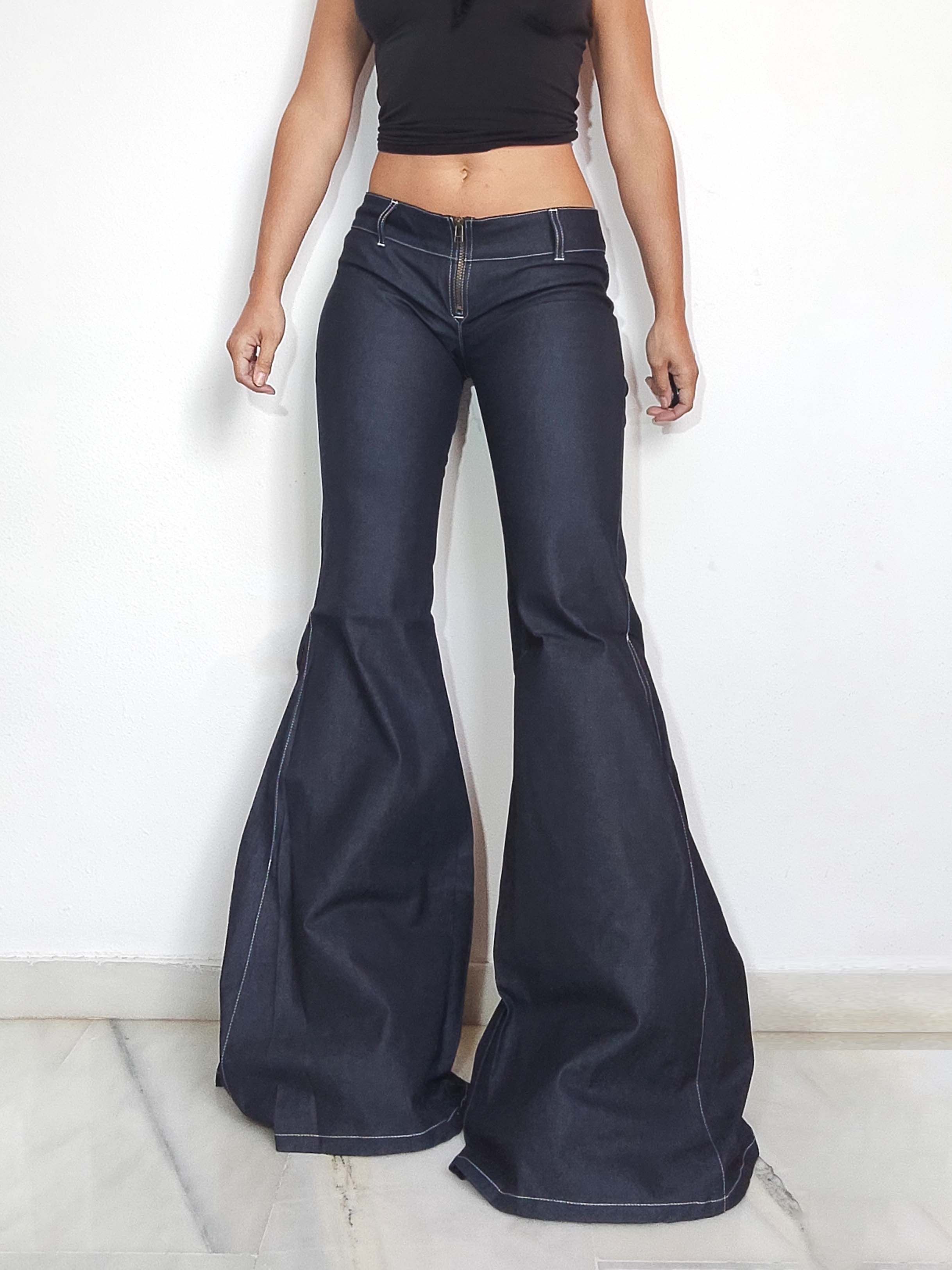 Vintage Y2k Deadstock Vintage Flared Leg Jeans Size 28" / US 6 / IT 42 - 1 Thumbnail