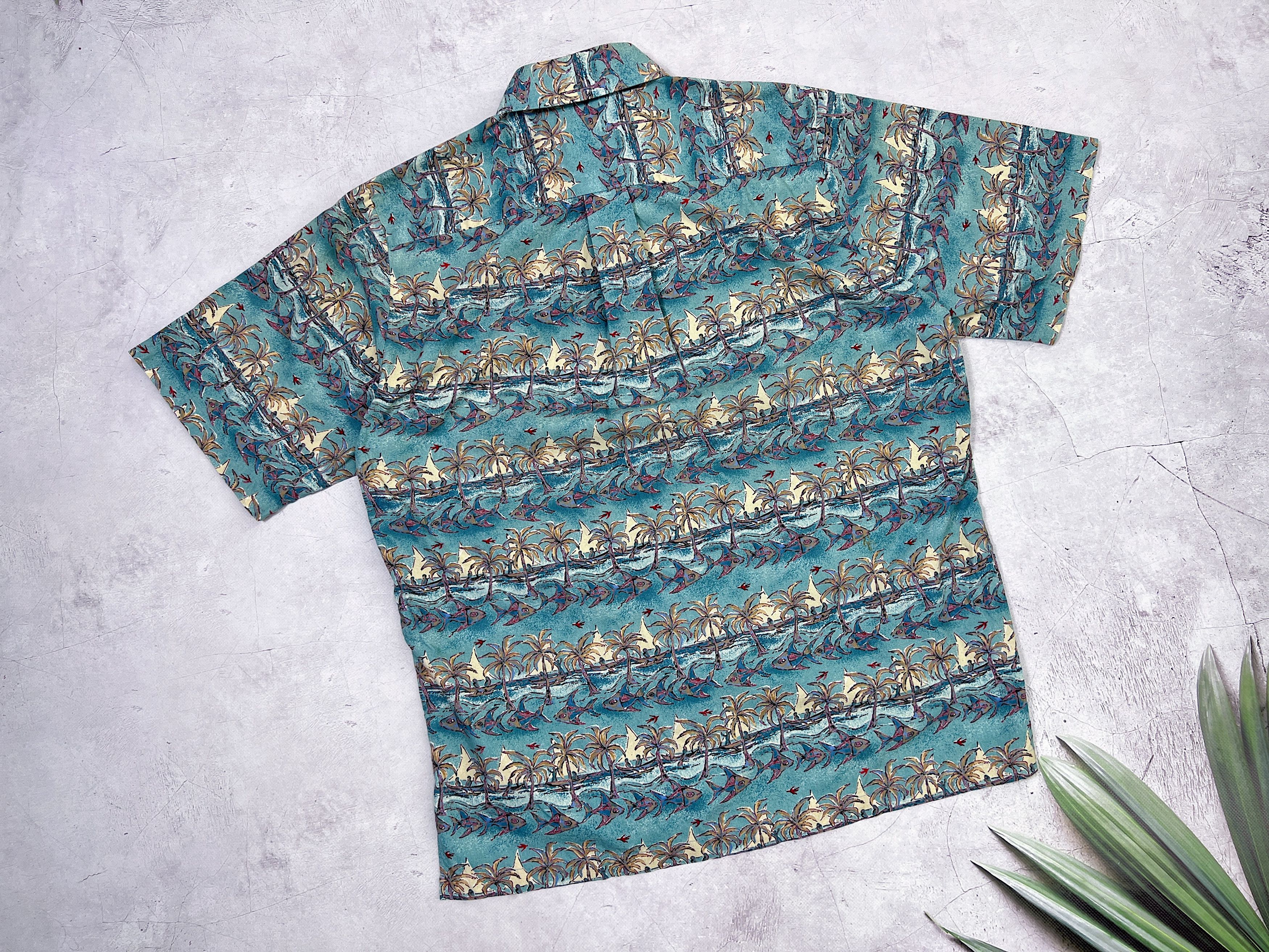 Other Vintage Kahala Hawaiian Shirt Fish & Palms Size US M / EU 48-50 / 2 - 14 Thumbnail
