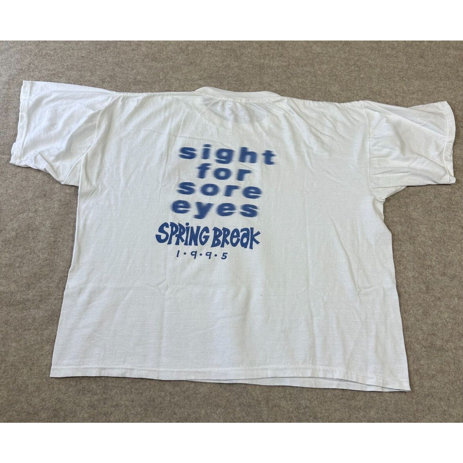 Band Tees Vtg Sight For Sore Eyes Spring Break T Shirt White XXL Size US XXL / EU 58 / 5 - 1 Thumbnail