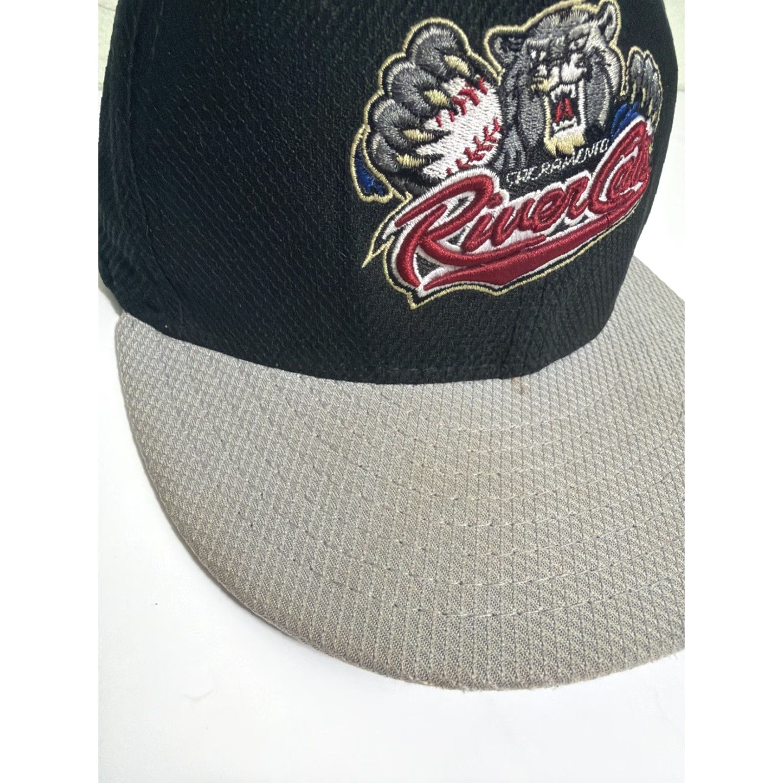 New Era New Era 59fifty Sacramento Rivercats Fitted Baseball Hat Size 7 Black Gray Men Men Baseball Cap Size ONE SIZE - 2 Thumbnail