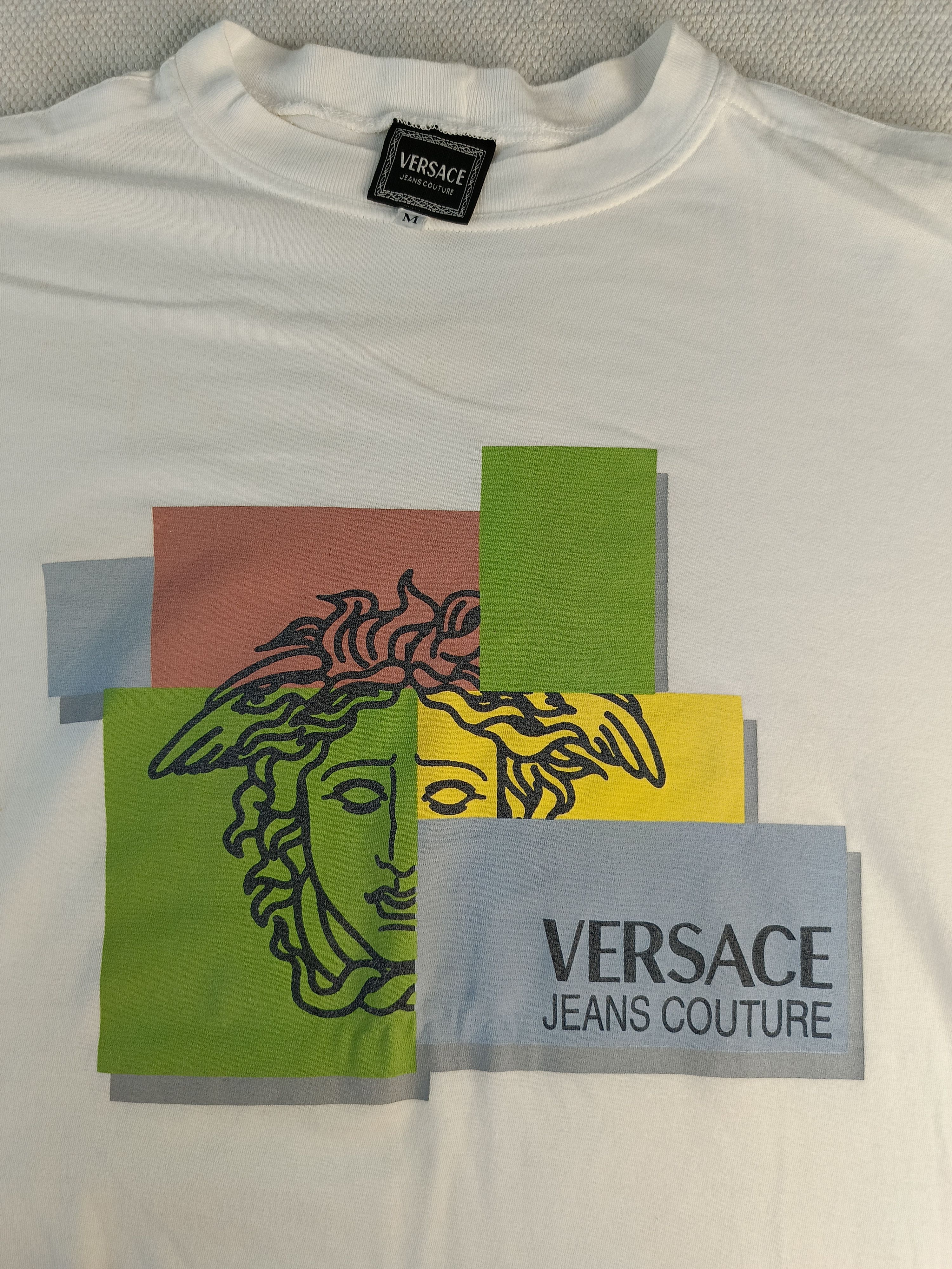 VERSACE 1 Jeans Couture Medusa 90s Ittierre Italy vtg tshirt