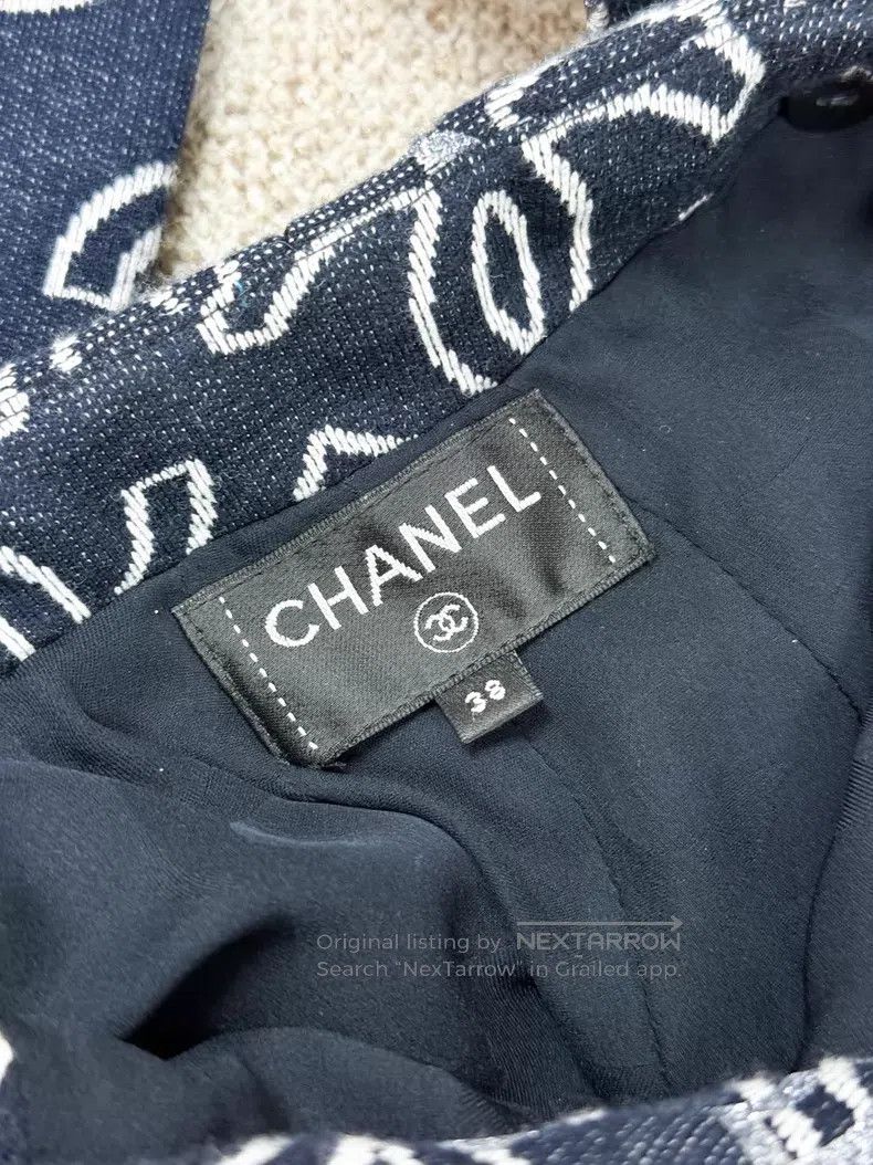Chanel Chanel 22S show dark blue full print double C full print f Size XS / US 0-2 / IT 36-38 - 5 Thumbnail