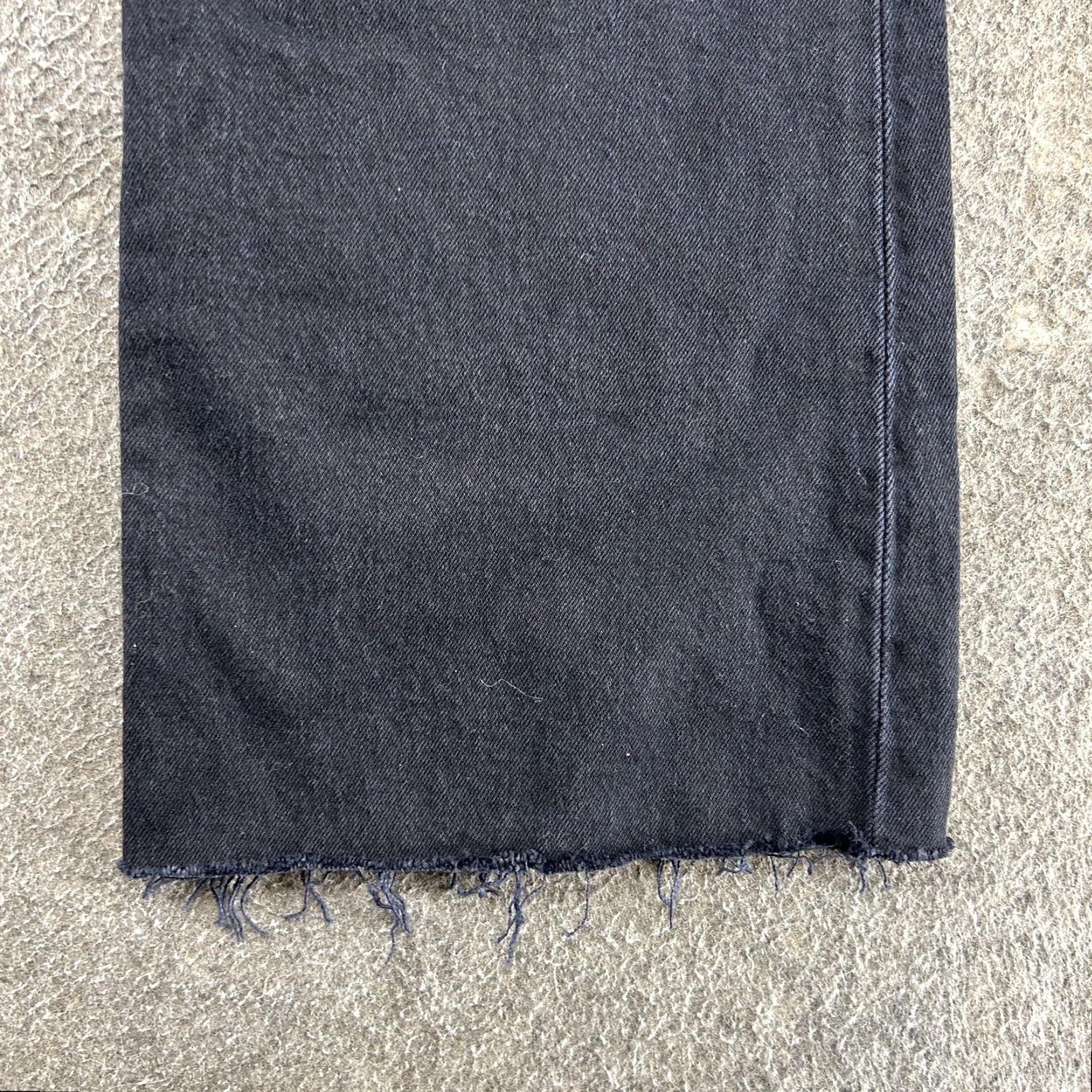 Levi's Levi's Jeans Womens 32x26 Black Ribcage Crop Flare Button Fly Dark Wash Premium 80s Retro Womens Jeans Es Size 24" / US 00 / IT 34 - 6 Thumbnail
