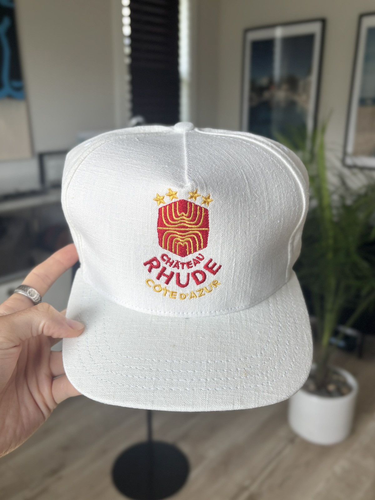 Rhude RHUDE LINEN VACATION AZUR HAT Size ONE SIZE - 7 Thumbnail