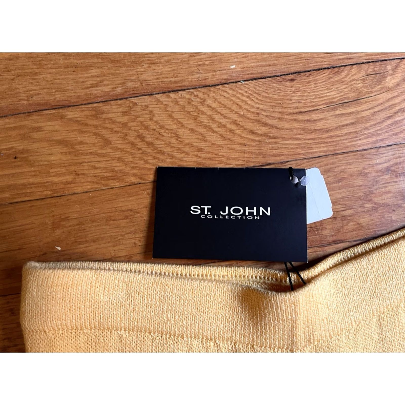 St. John St. John Santana Knit Pants Womens 4 Marigold Yellow Straight Leg Dress Pants Pockets Retro Vintage Size 27" / US 4 / IT 40 - 4 Thumbnail