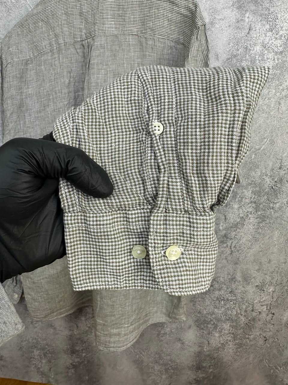 Barbour Barbour 100% Linen Tailored Fit Button-Down Shirt Check Size US XL / EU 56 / 4 - 10 Thumbnail