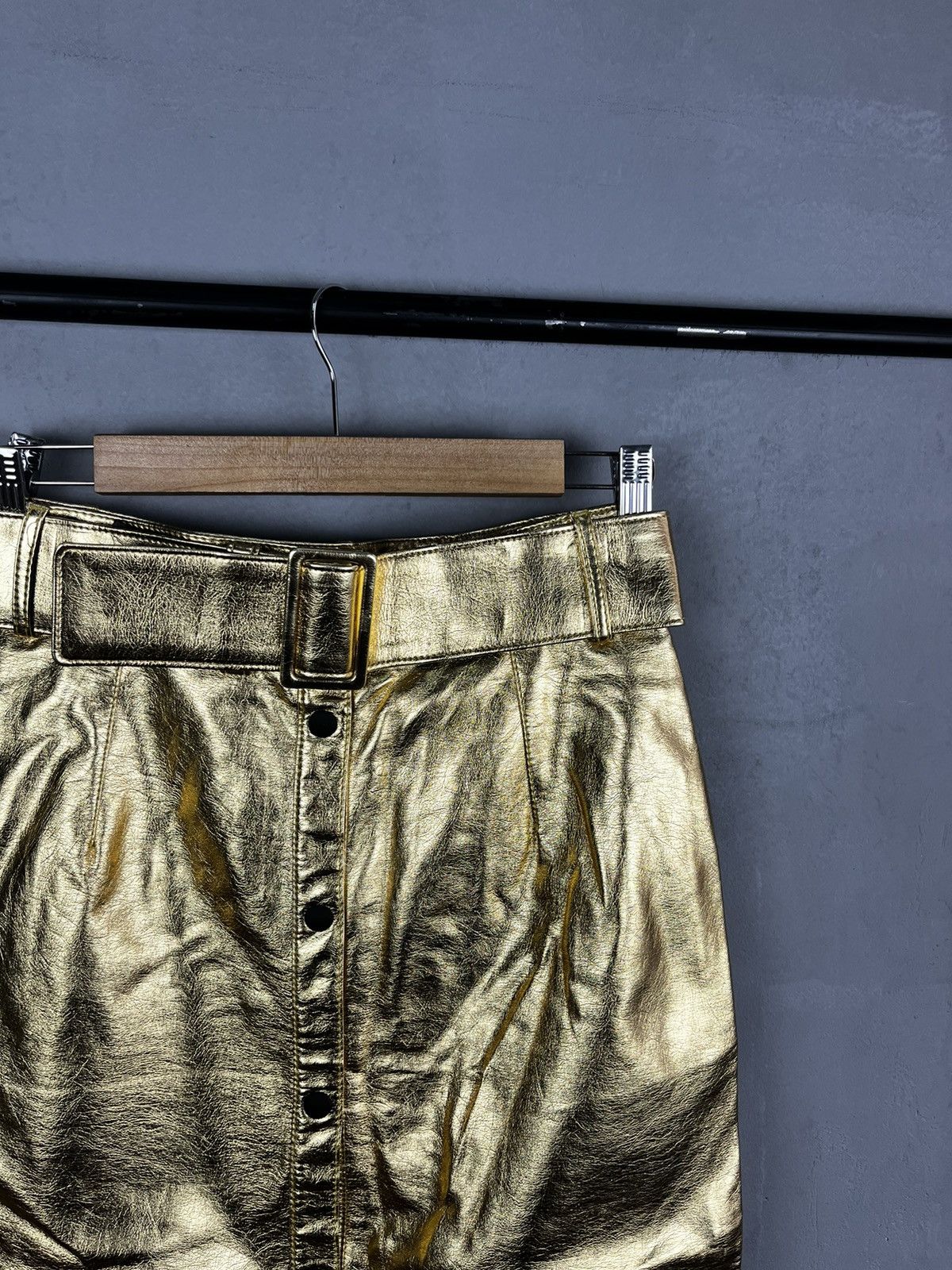 MSGM × Other MSGM Metallic Belted Midi Skirt Size 28" / US 6 / IT 42 - 3 Thumbnail