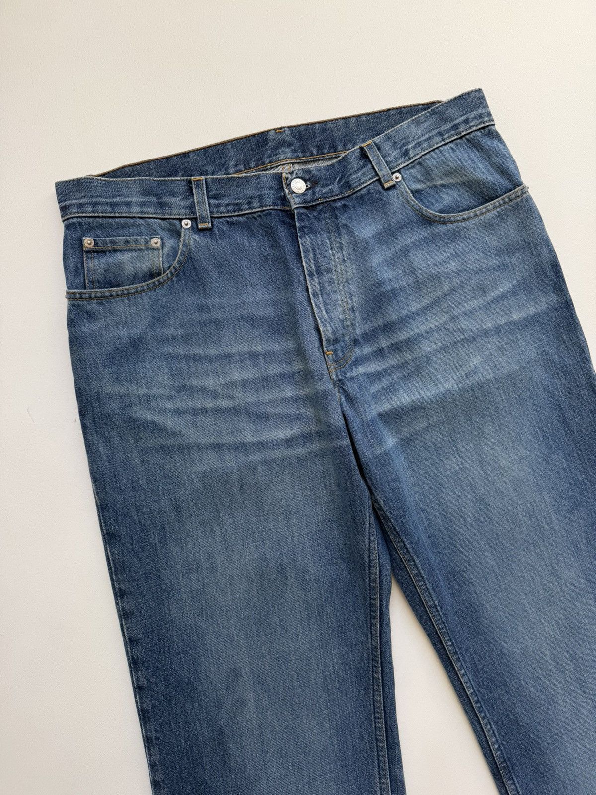 Helmut Lang OG ‘Whiskered Blue Denim’ Jeans Size US 36 / EU 52 - 10 Thumbnail