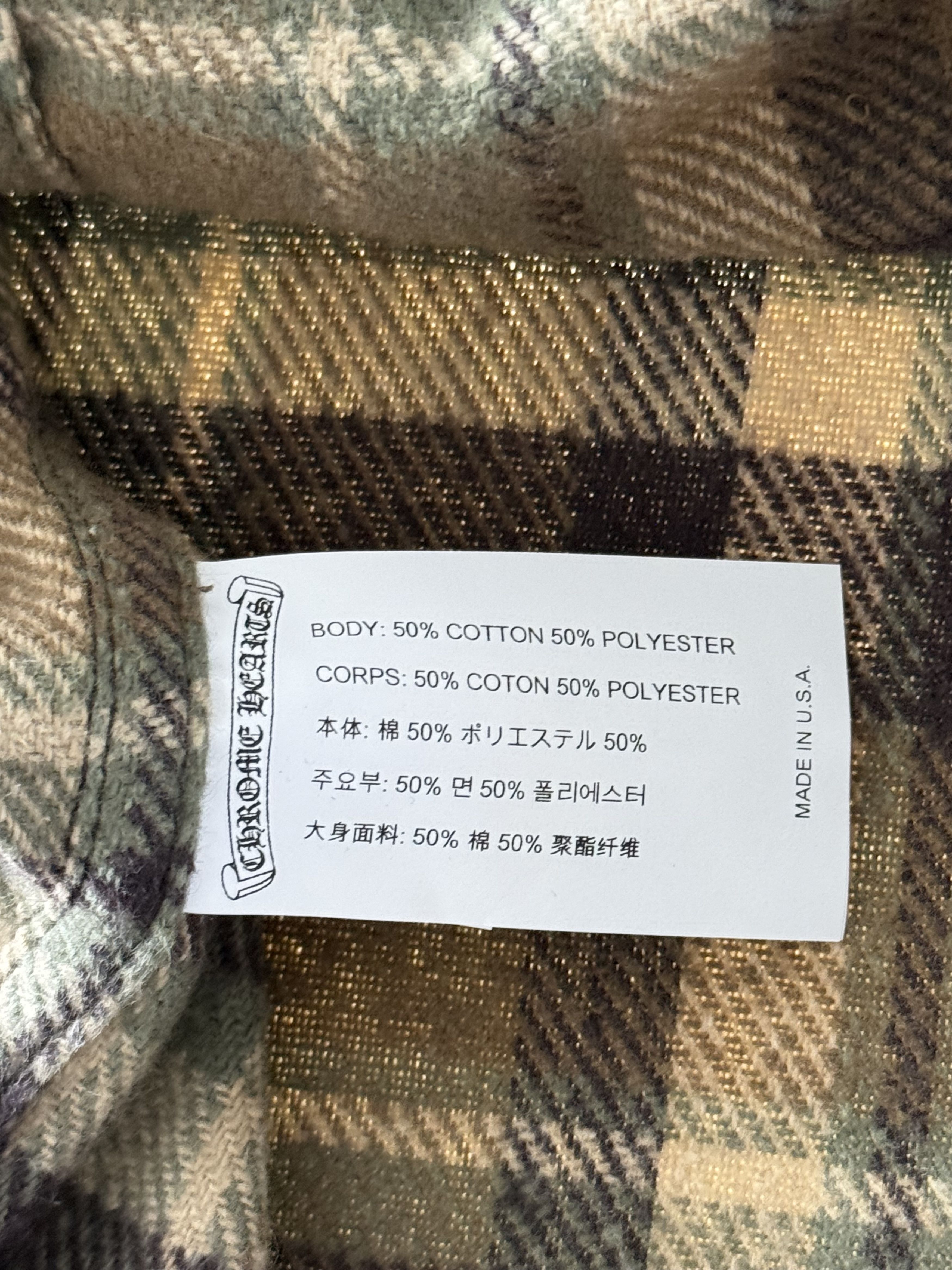 Chrome Hearts Chrome Hearts Brown Plaid Flannel Jacket Size US L / EU 52-54 / 3 - 4 Thumbnail