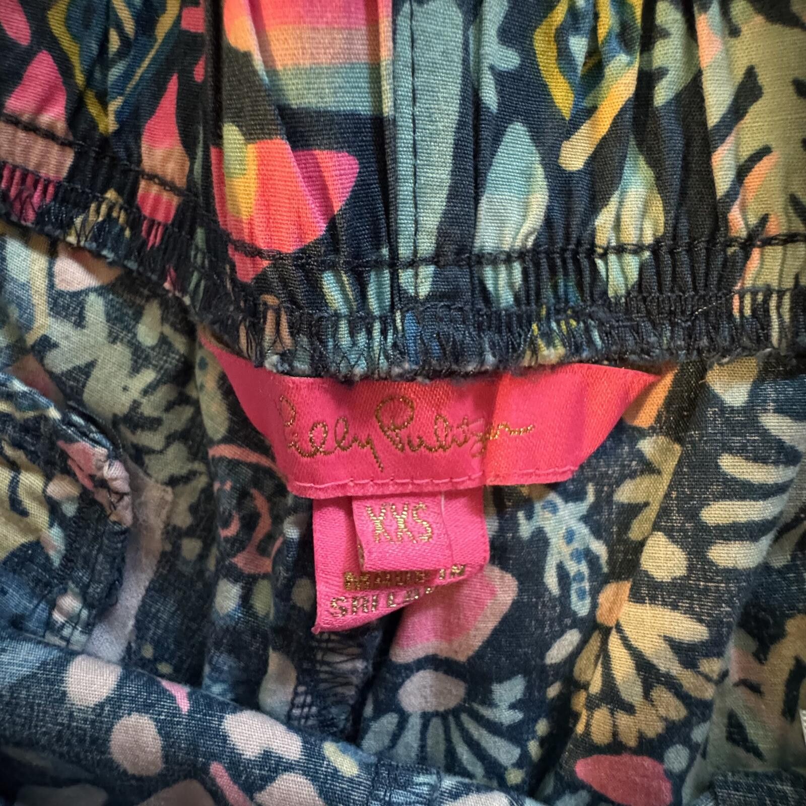 Other Lilly Pulitzer Ocean View XXS Shorts "Glow & Flow" Size 25" / US 0 / IT 36 - 4 Thumbnail