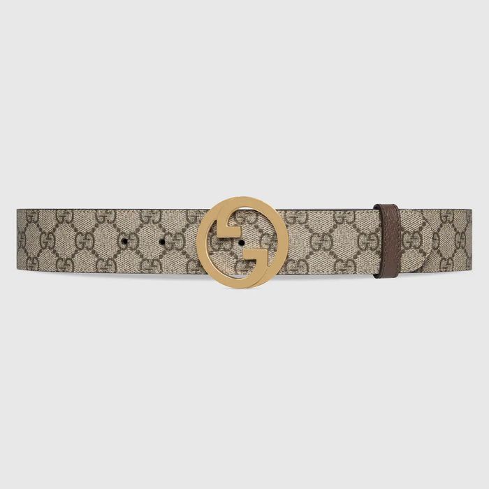 Gucci GUCCI BELT BUCKLE SUPREME MONOGRAM LEATHER 739373 K9GSG 8367 ...