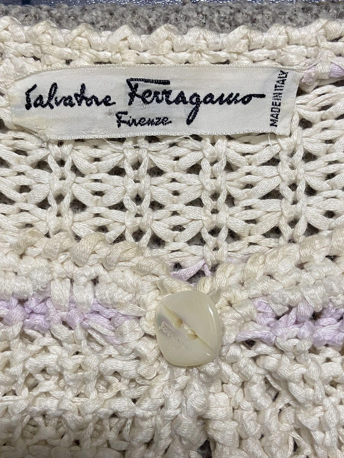 Designer × Salvatore Ferragamo × Vintage Vintage Selvatore Ferragamo Knit Sweater Size S / US 4 / IT 40 - 3 Thumbnail