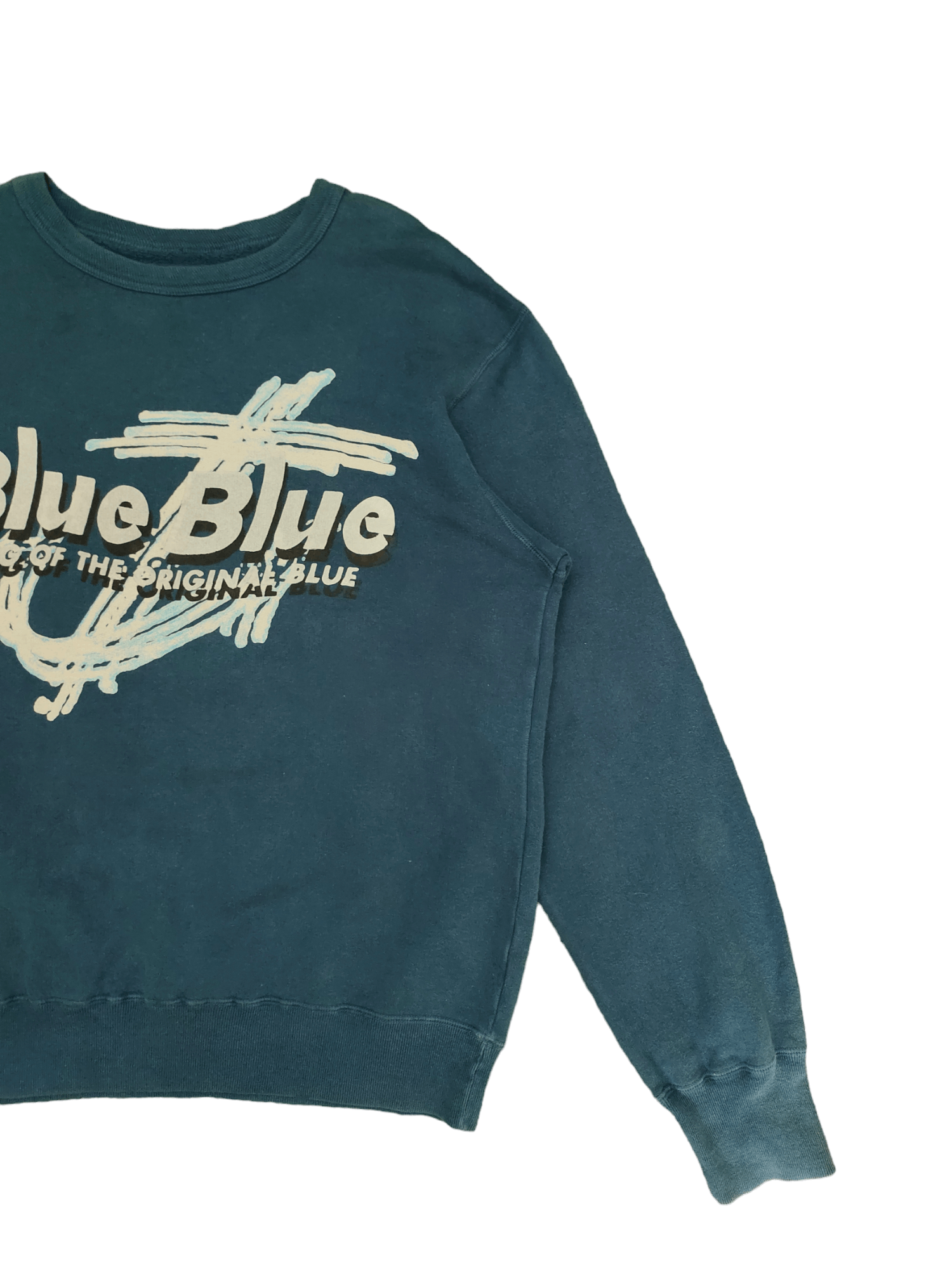 Blue Blue Japan Vintage 90s Blue Blue Japan Spell Out Anchor Logo Sweatshirt Size US L / EU 52-54 / 3 - 5 Thumbnail