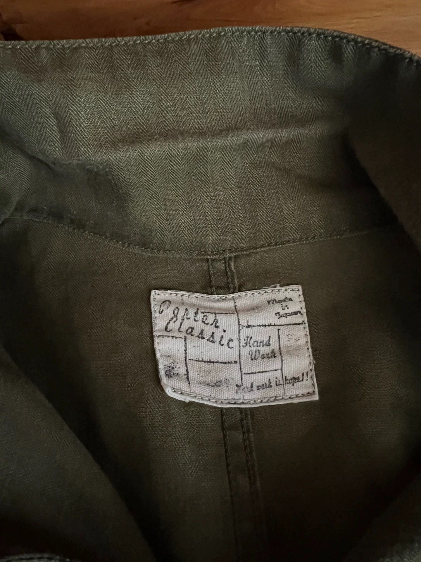 Porter Porter Classic Linen Jkt Patches Spliced Oil Pleated L Size US L / EU 52-54 / 3 - 9 Thumbnail