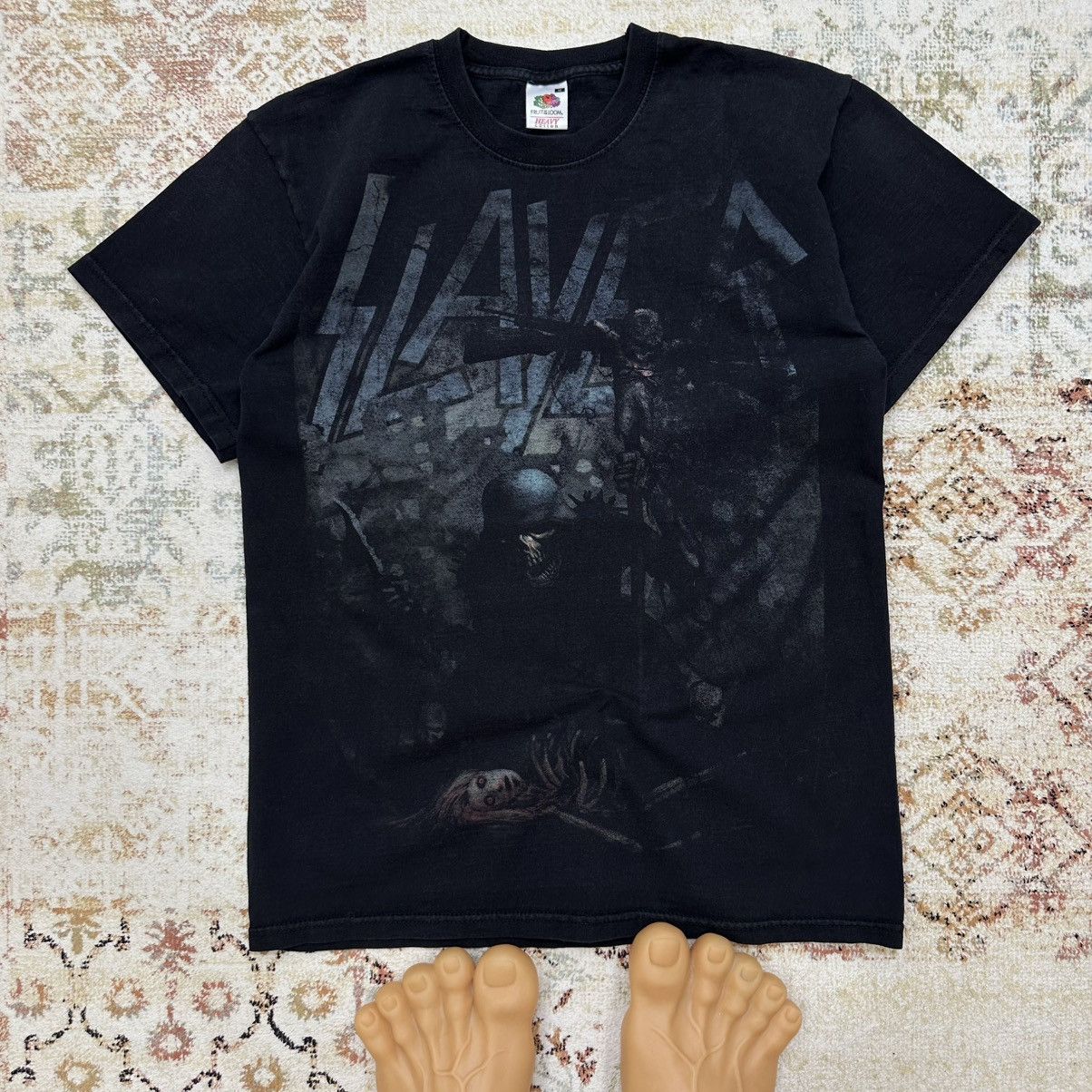 Band Tees Vintage Adult ”Skeleton War Died Girl” Slayer Tee Rock Size US S / EU 44-46 / 1 - 2 Thumbnail