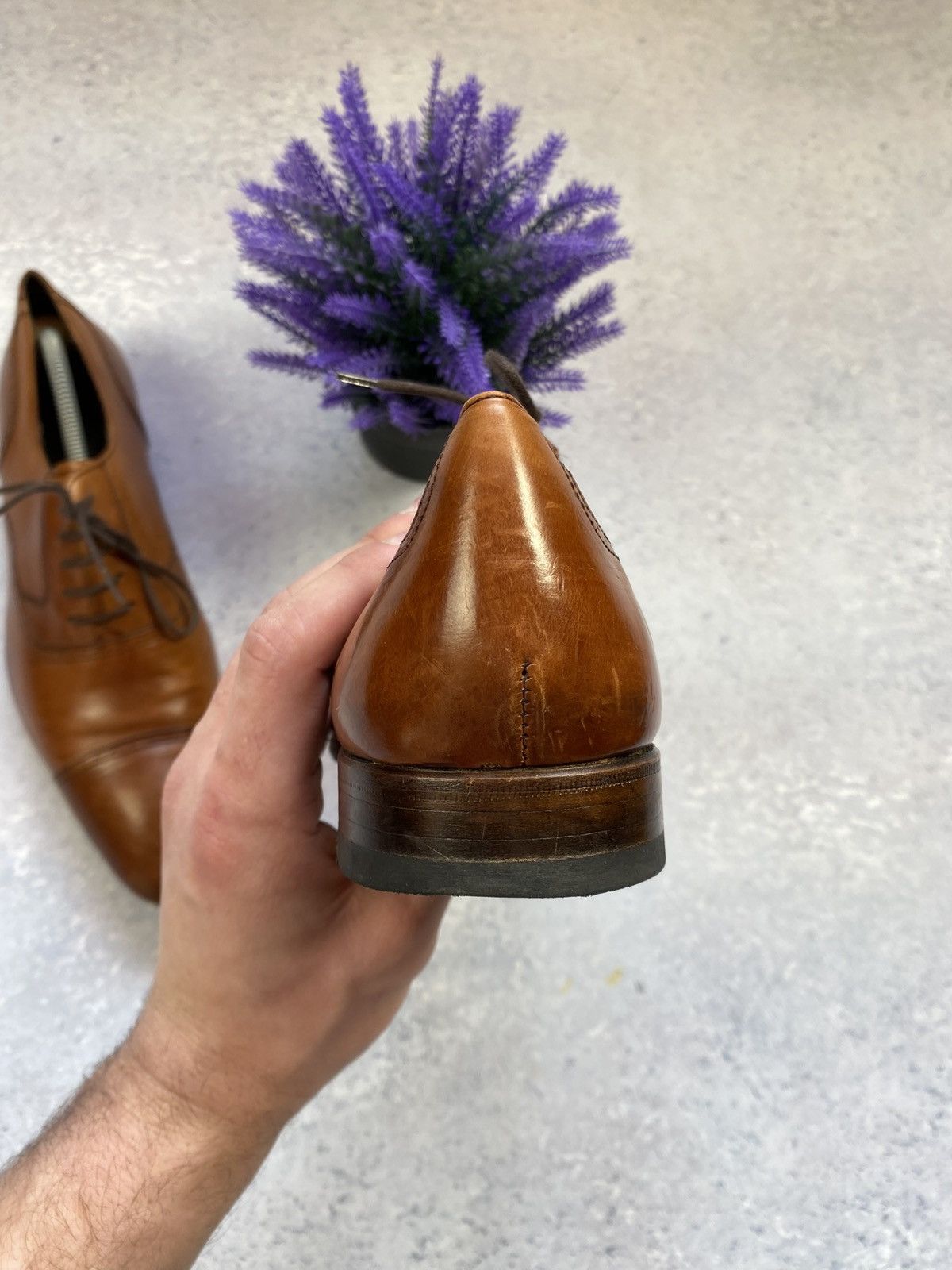 Russell & Bromley Russel and Bromley Men’s Brown Leather Brouge Size 9.5 Size US 9.5 / EU 42-43 - 18 Thumbnail