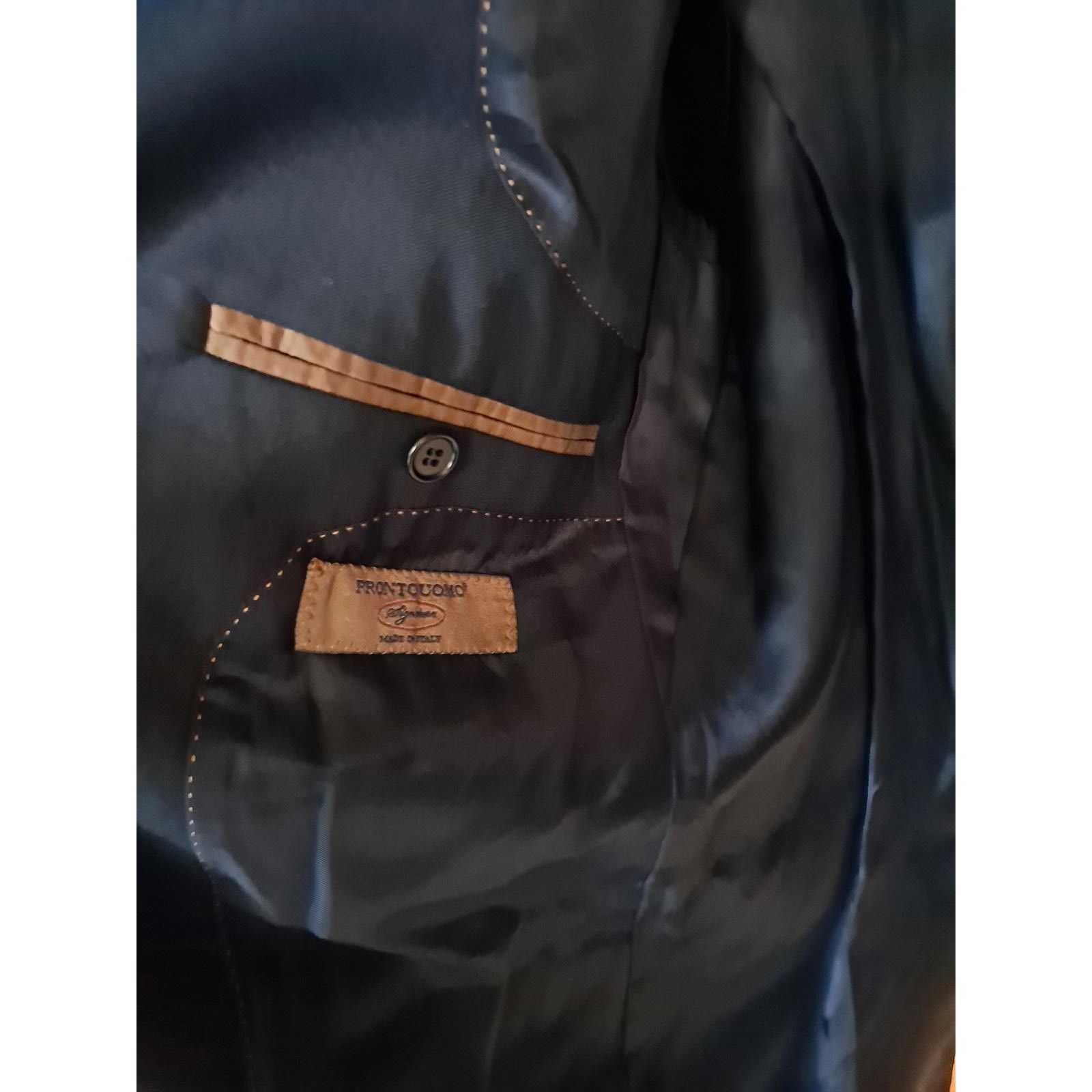 Pronto Uomo Pronto Uomo Black 2 Button Suit Made in Italy Size 44R Size 44R - 7 Thumbnail