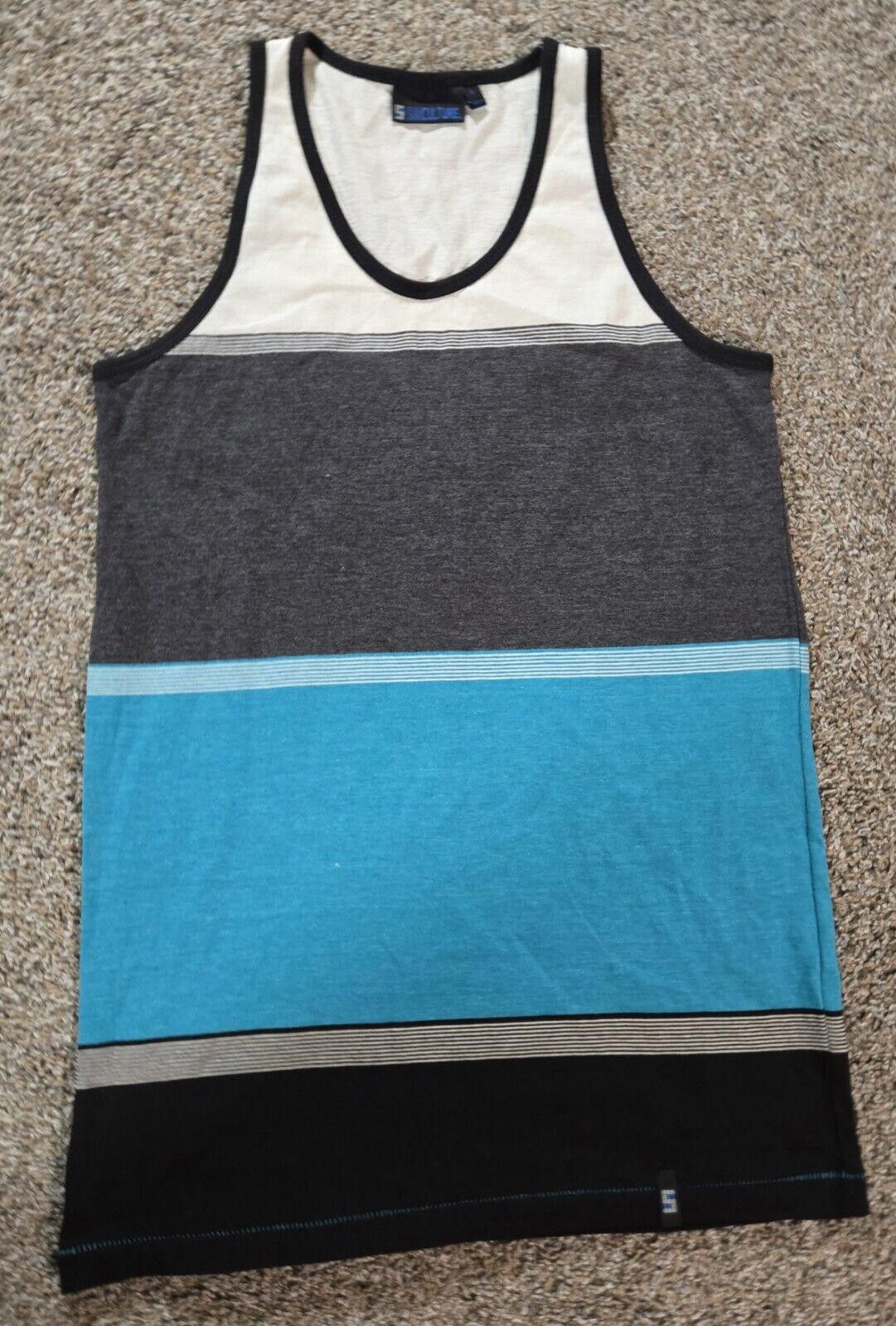 Designer Black, White And Blue Subculture Tank Top Size Small Size US S / EU 44-46 / 1 - 1 Thumbnail