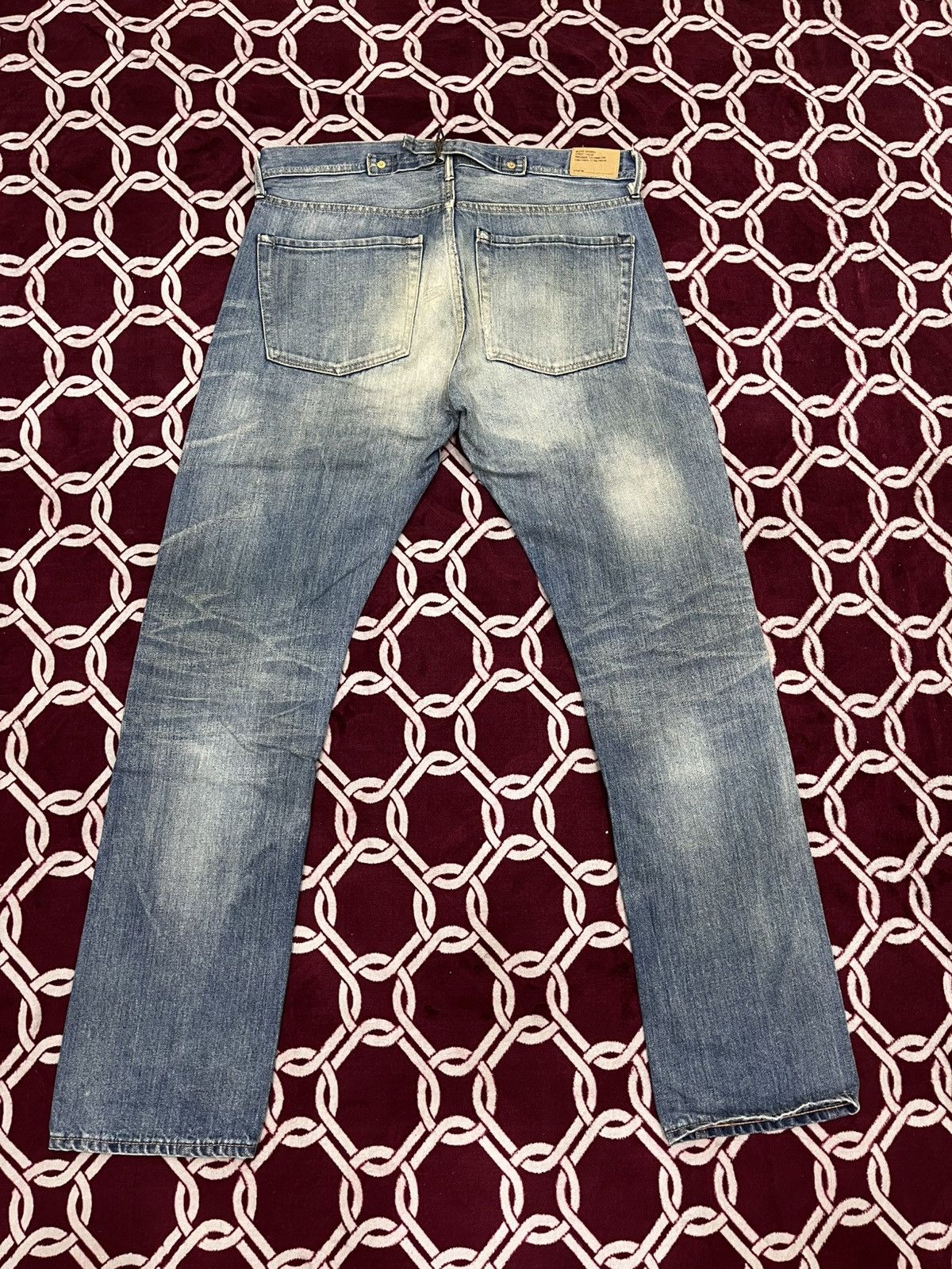 Japanese Brand Deluxe Clothing Distressed Reworked Half Selvedge Denim Size US 34 / EU 50 - 2 Thumbnail