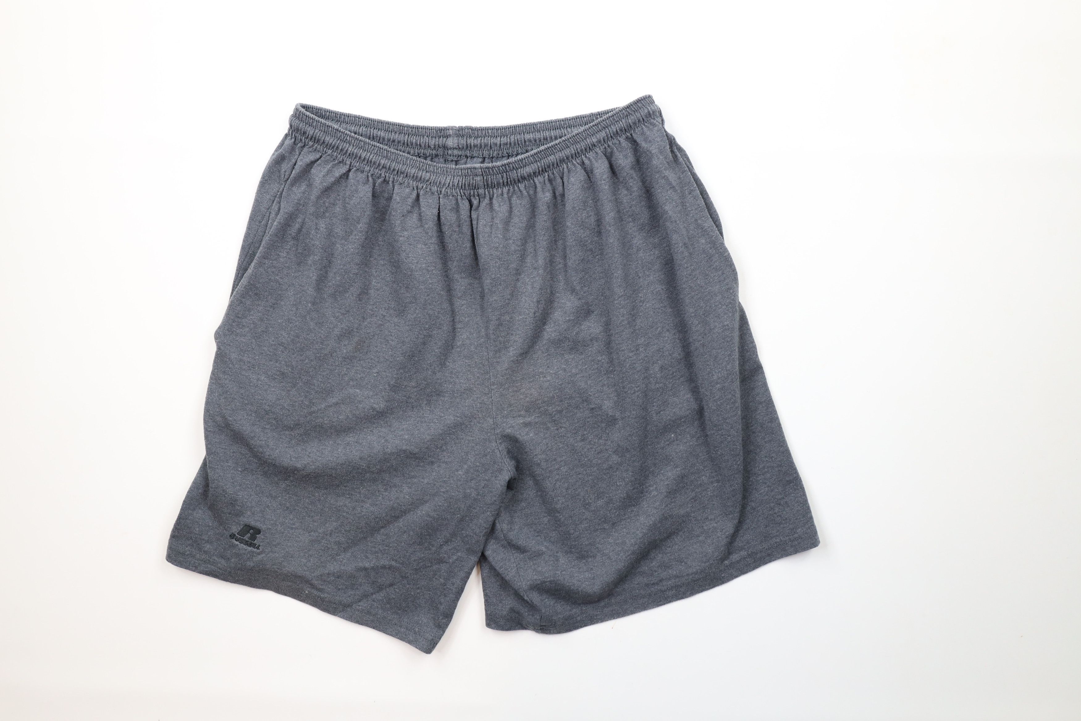 Russell Athletic × Vintage Vintage Russell Athletic Out Above Knee Shorts Charcoal Gray Size US 34 / EU 50 - 1 Thumbnail