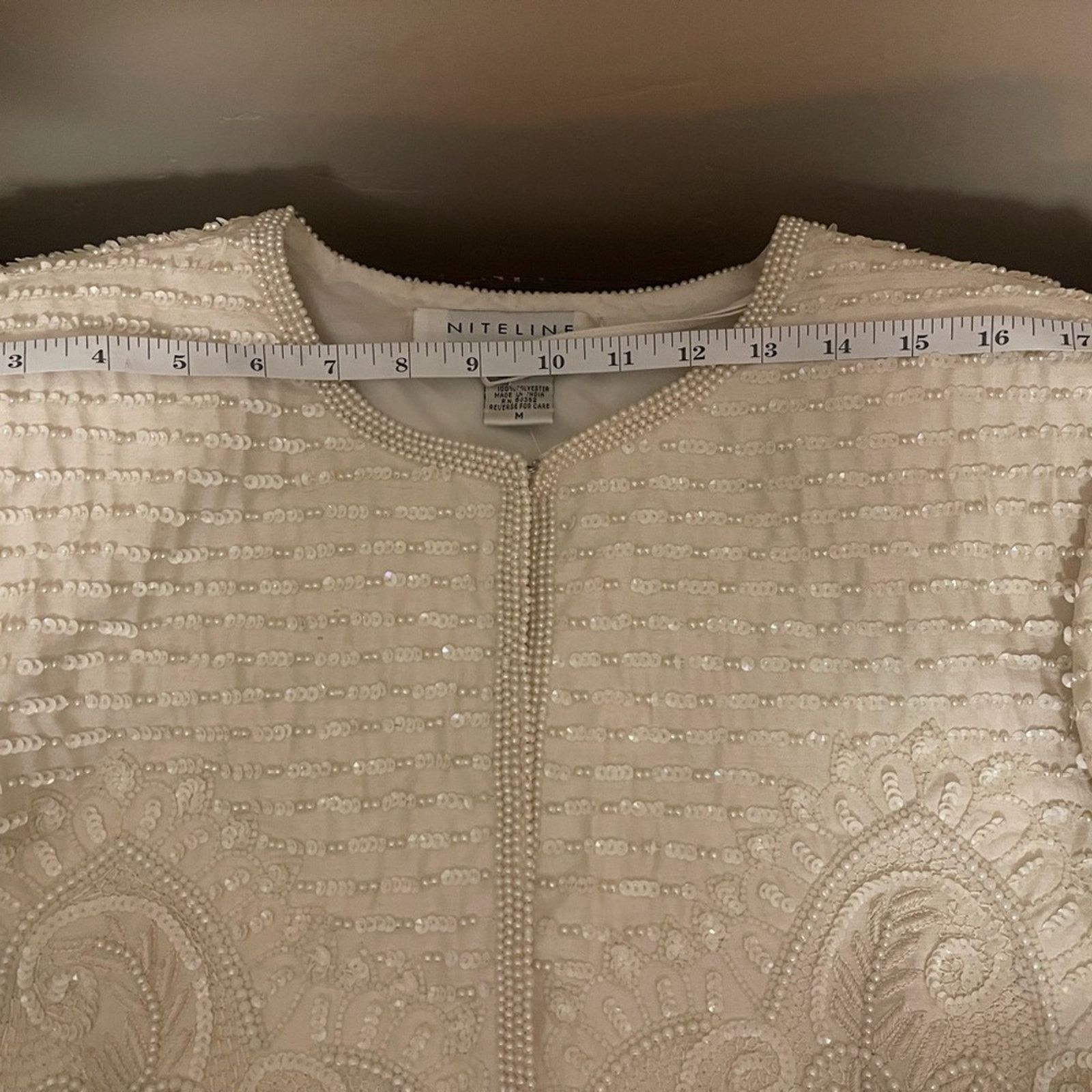 Other Beaded Silk Bolero Jacket (Vintage M) Size M / US 6-8 / IT 42-44 - 4 Thumbnail
