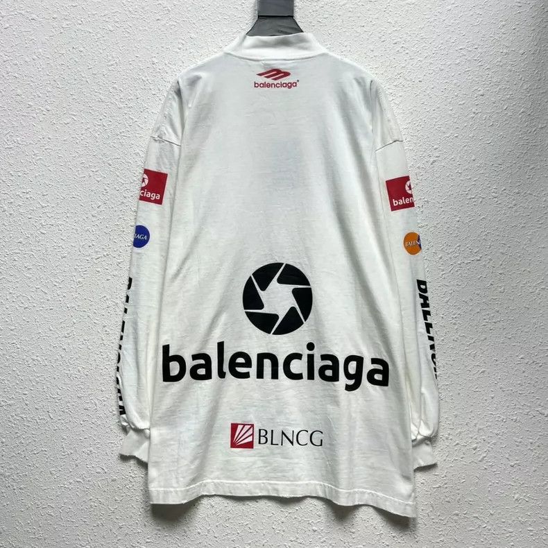 Balenciaga Balenciaga Racing Letter Logo Printed Destroyed Long Sleev Size US S / EU 44-46 / 1 - 2 Thumbnail