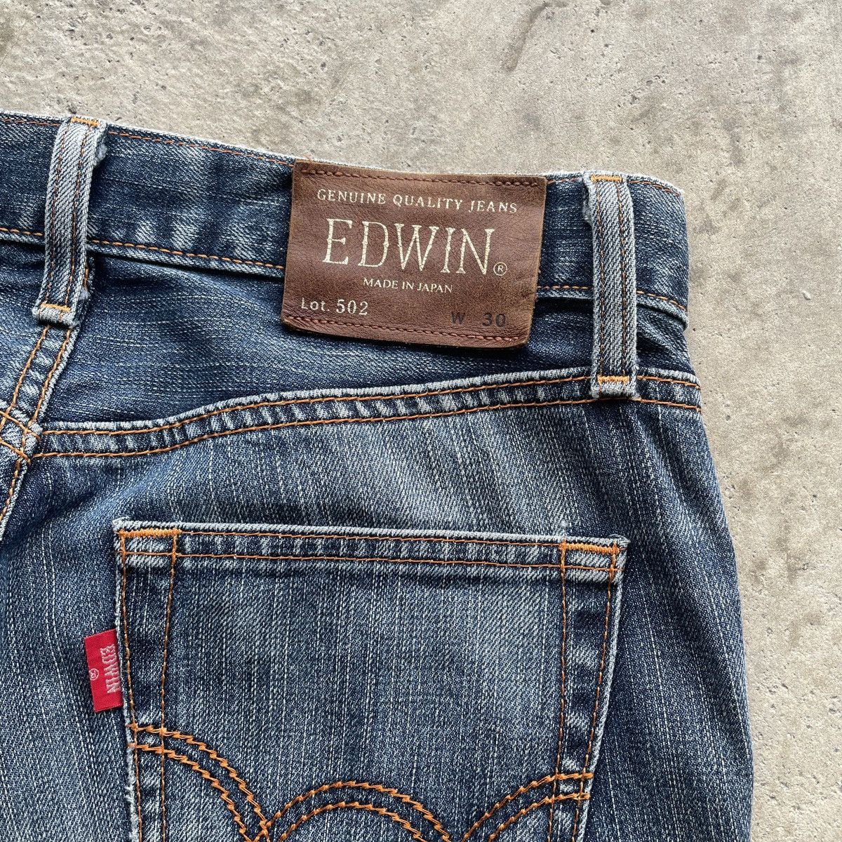 Japanese Brand W30 Vintage Edwin 502 Japan Faded Distressed Jeans Pants Size US 30 / EU 46 - 8 Thumbnail