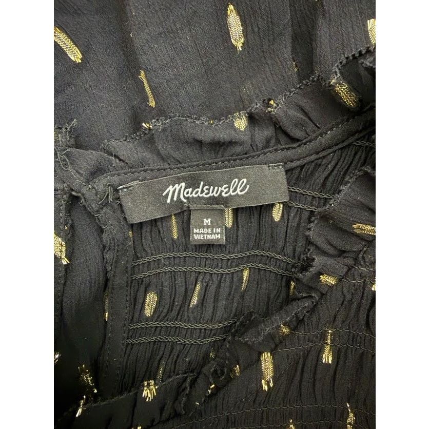 Madewell NWOT Madwell Smocked High-Neck Long-Sleeve Top in Clip Dot Size M / US 6-8 / IT 42-44 - 7 Thumbnail