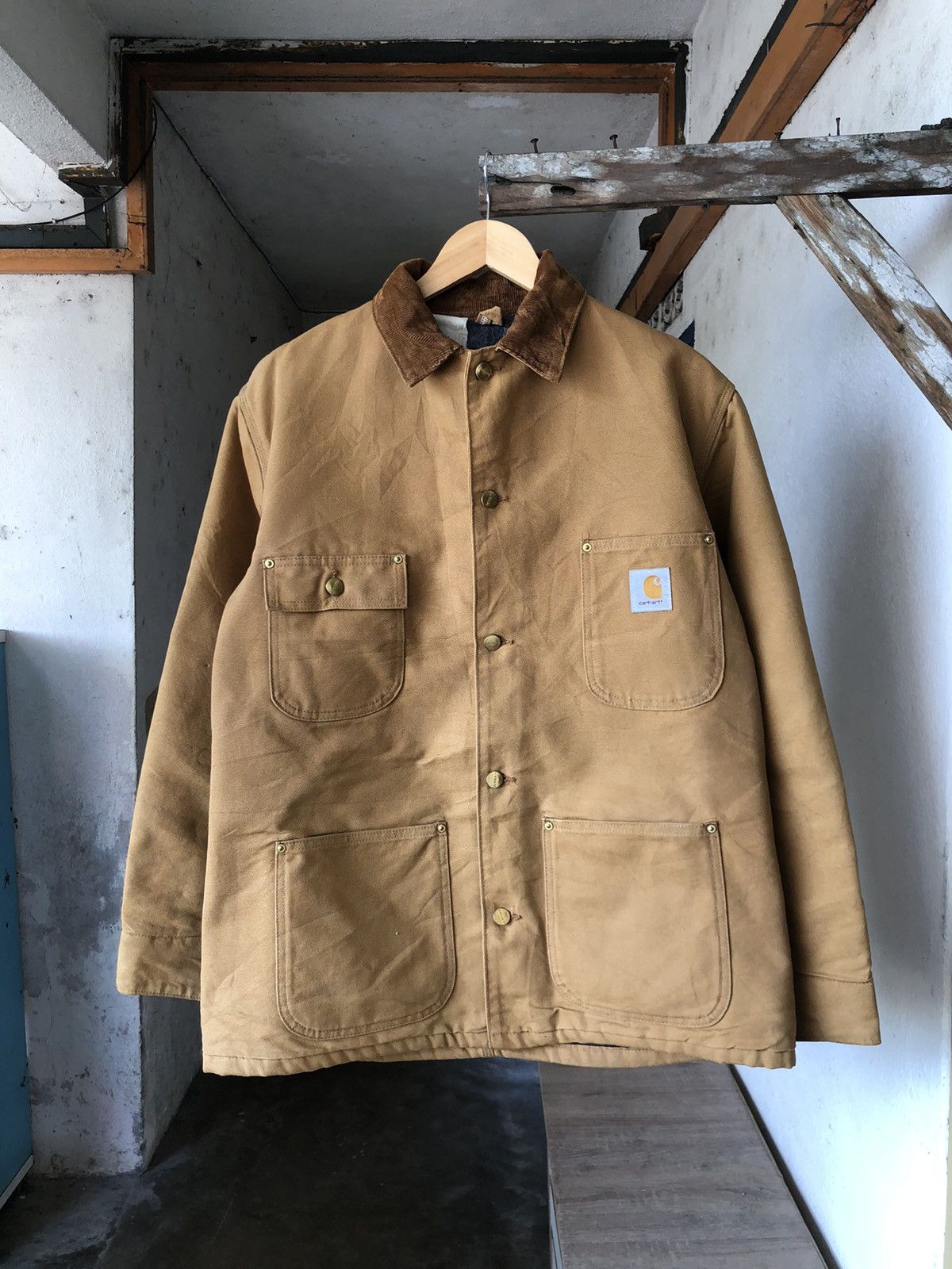 Carhartt Vintage 90s Carhartt Detroit Michigan Jacket Size US L / EU 52-54 / 3 - 1 Thumbnail