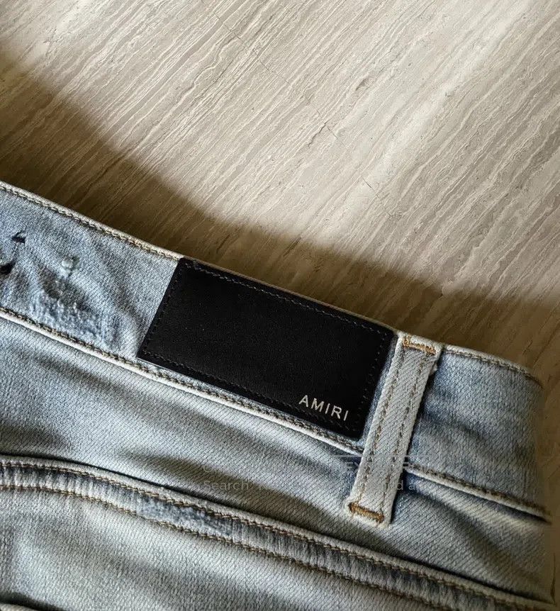 Amiri Amiri Classic Cashew Flower Pink Checkered Patchwork Denim Size US 32 / EU 48 - 3 Thumbnail