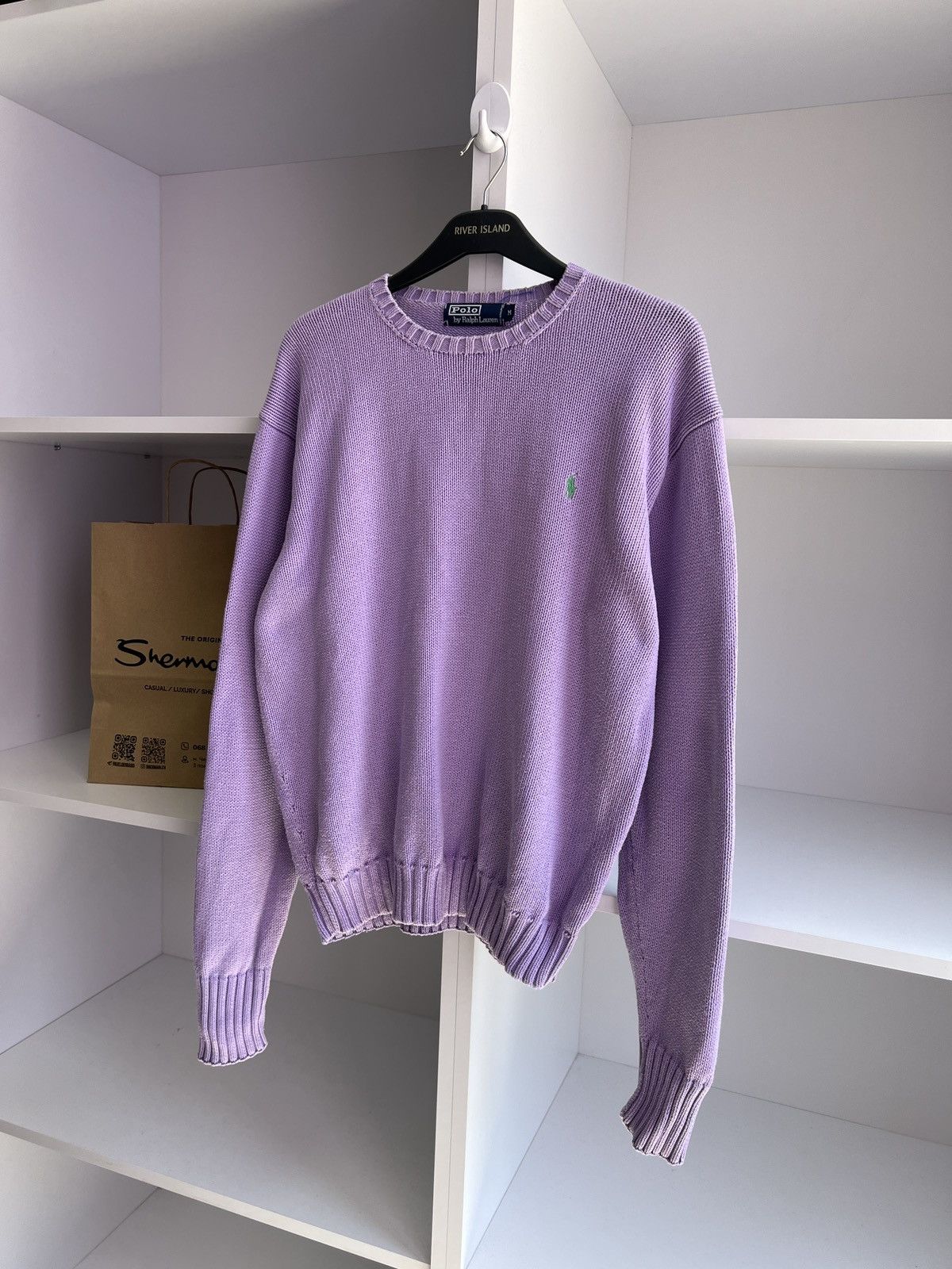 Polo Ralph Lauren × Vintage Vintage Polo Ralph Lauren Heavy Knitted Women’s sweater Size M / US 6-8 / IT 42-44 - 4 Thumbnail