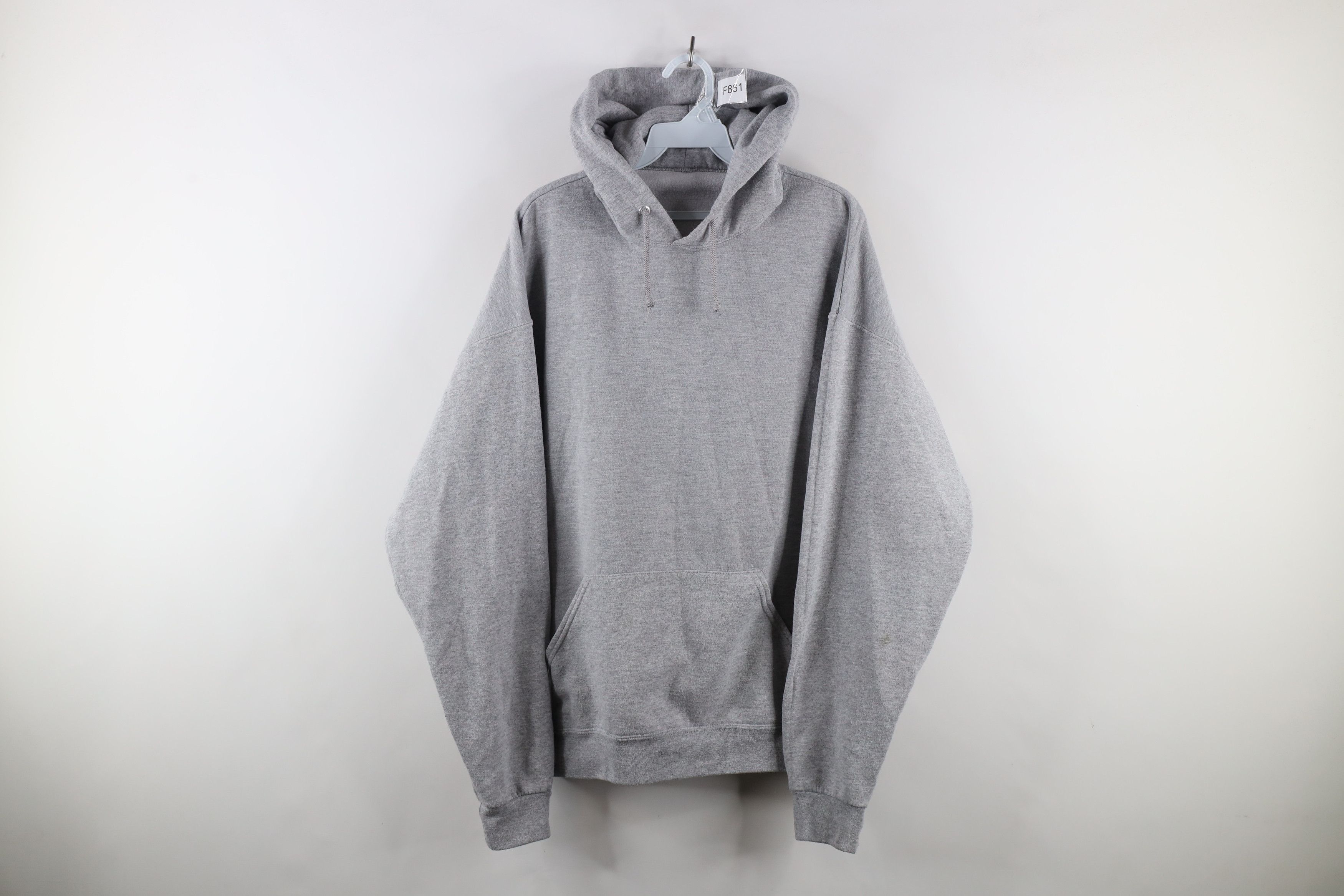 Vintage Vintage 90s Streetwear Hoodie Sweatshirt Heather Gray Size US XL / EU 56 / 4 - 1 Thumbnail