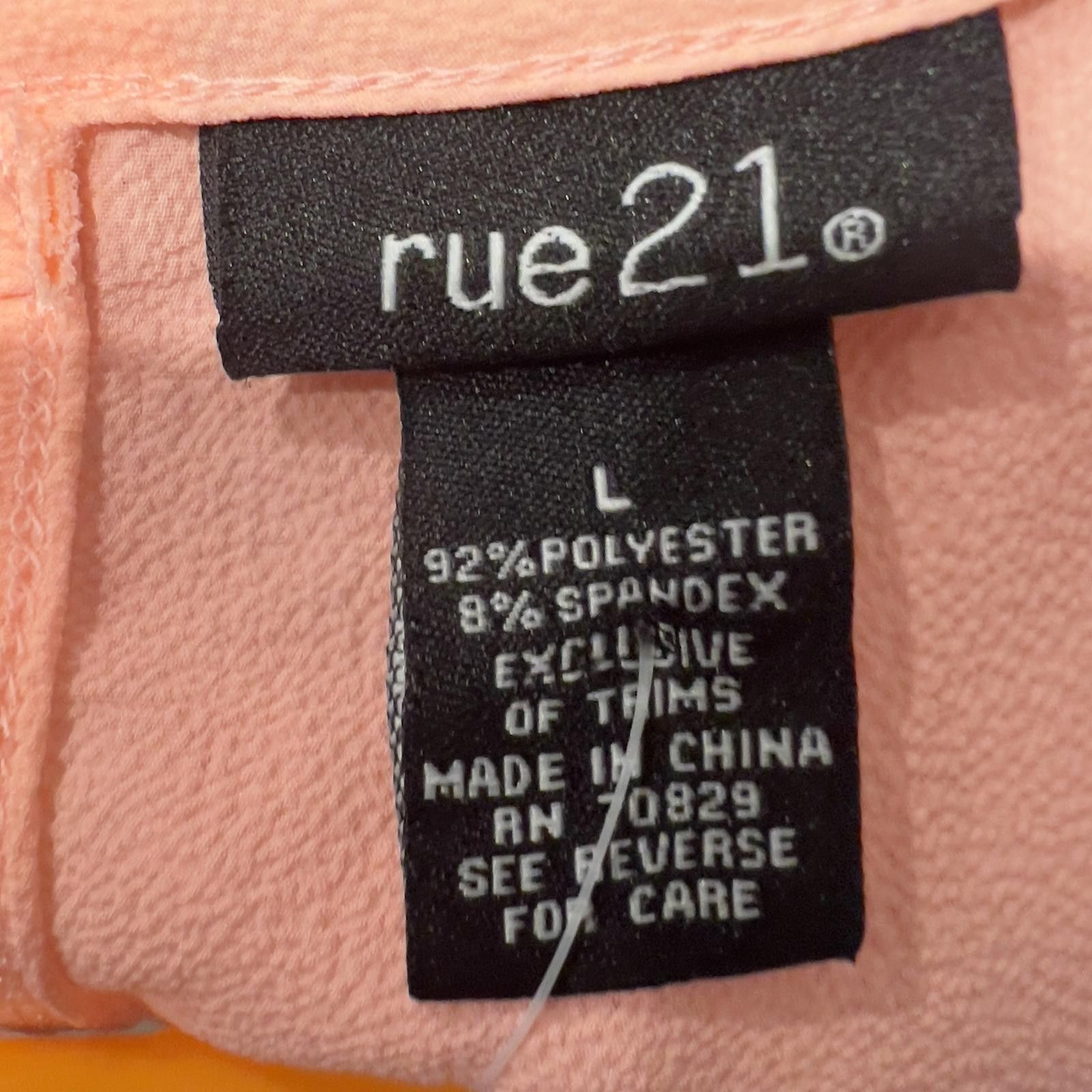 rue21 rue21 Women's Orange Lace Sleeve Top, Size Large Size L / US 10 / IT 46 - 3 Thumbnail