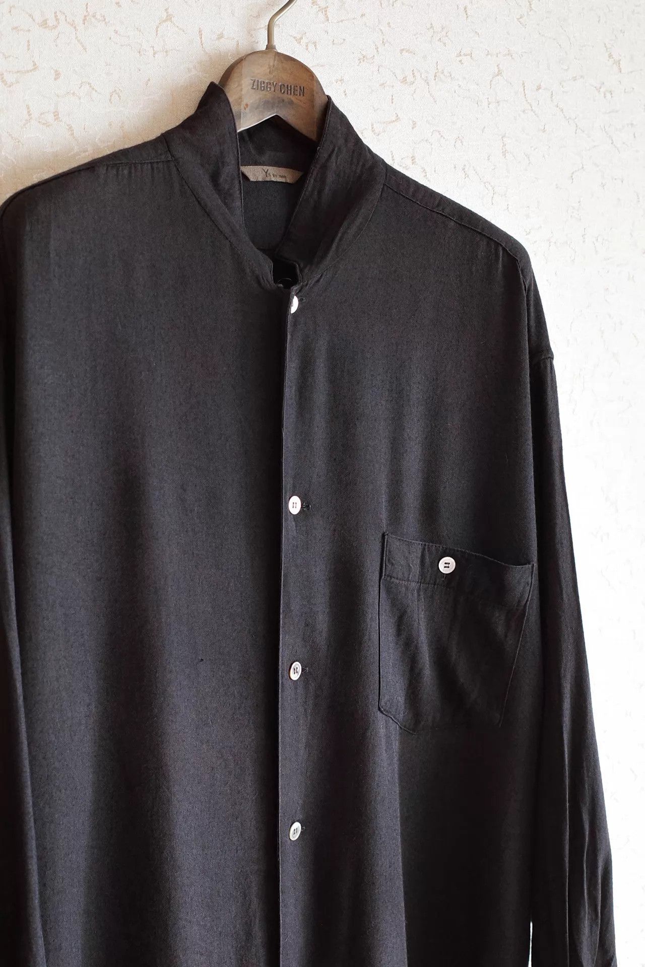 Y's for Men Y's for Men 70s Thick Stand-Up Collar Rayon Shirt Size US L / EU 52-54 / 3 - 4 Thumbnail