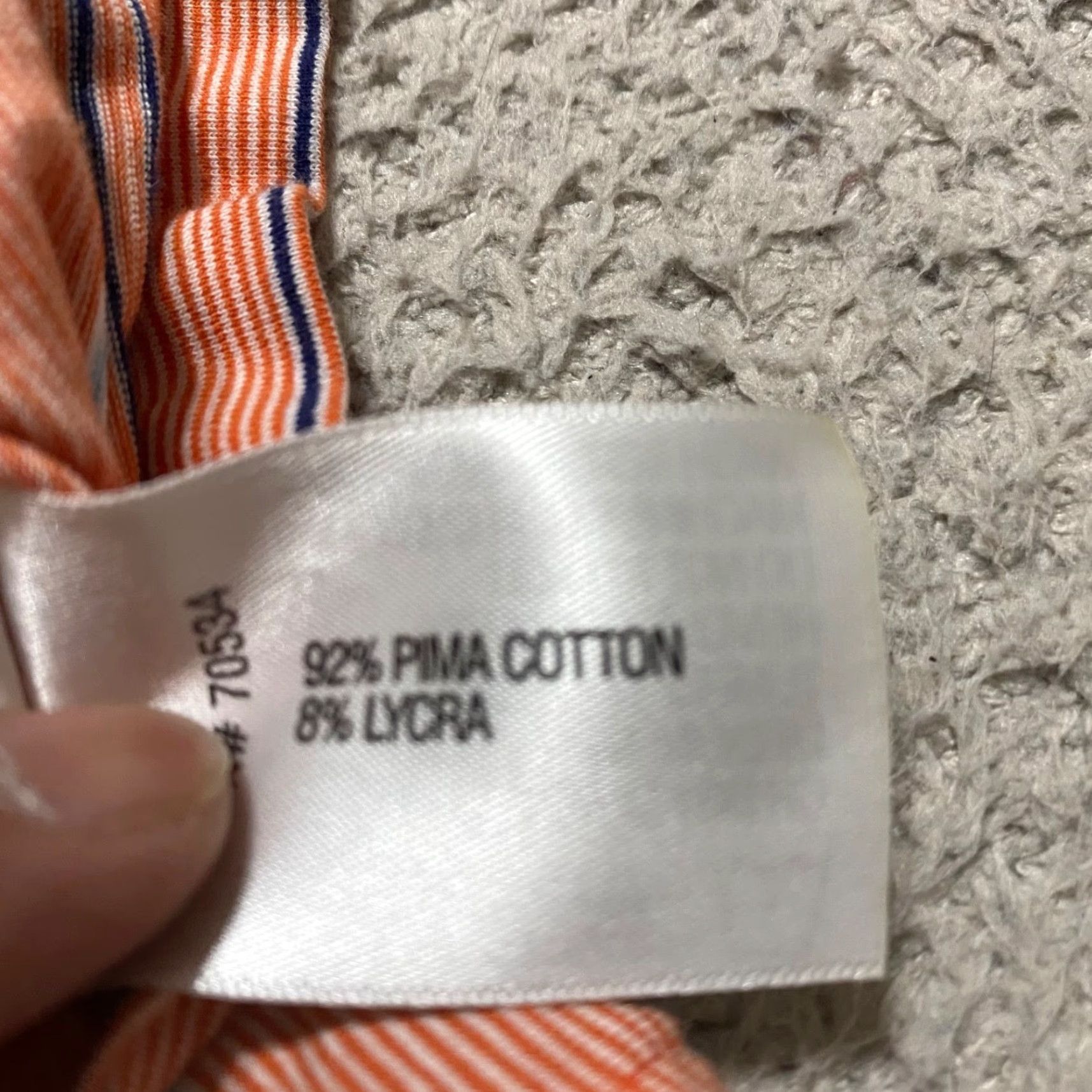 Orvis Orvis Polo Shirt Mens XL Orange Striped Short Sleeve Knit Cotton Polo Shirt XL Orange Mens Polo Shirt Size US XL / EU 56 / 4 - 4 Thumbnail