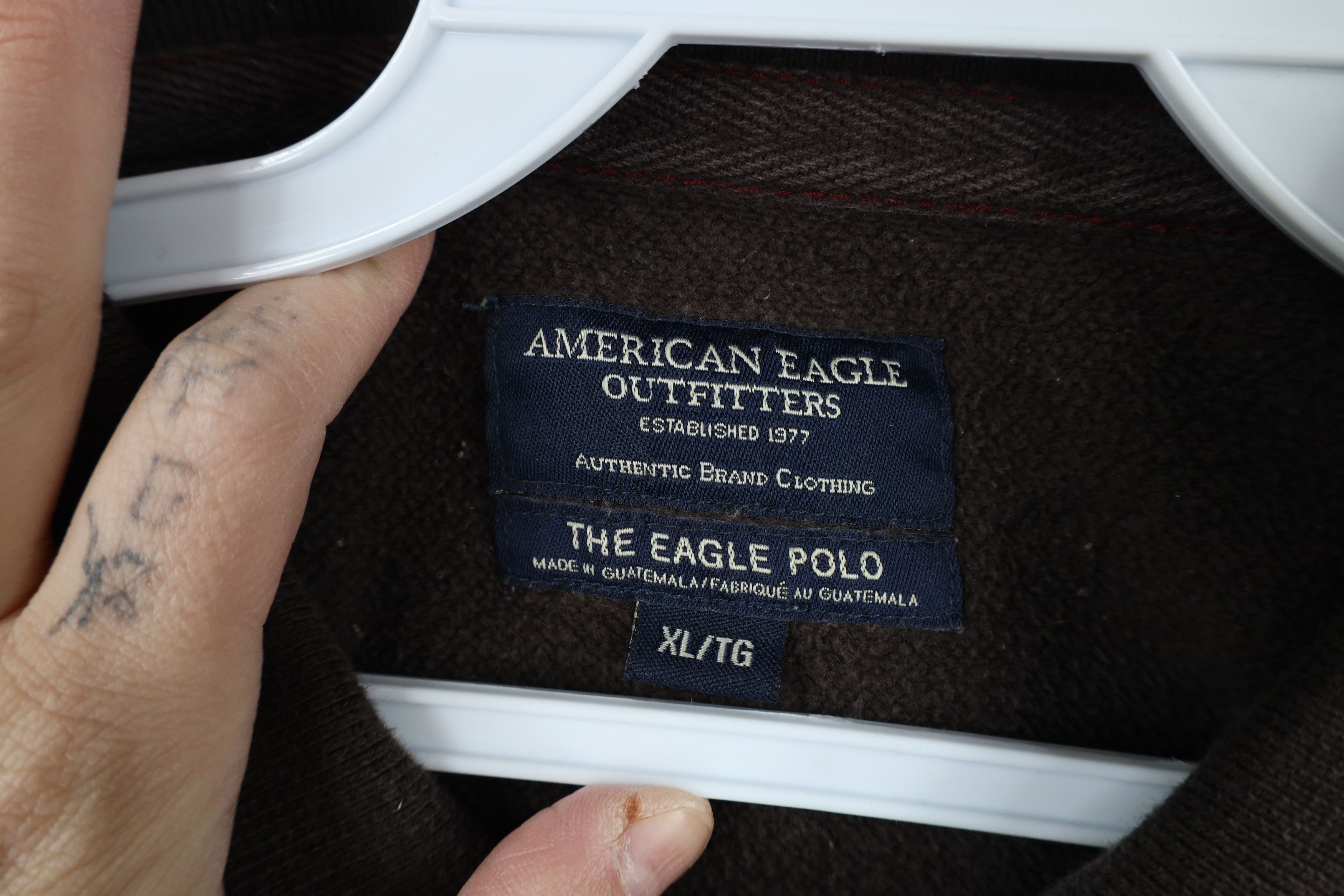 American Eagle Outfitters × Vintage Vintage American Eagle Outfitters Heavy Long Sleeve Polo Size US L / EU 52-54 / 3 - 6 Thumbnail