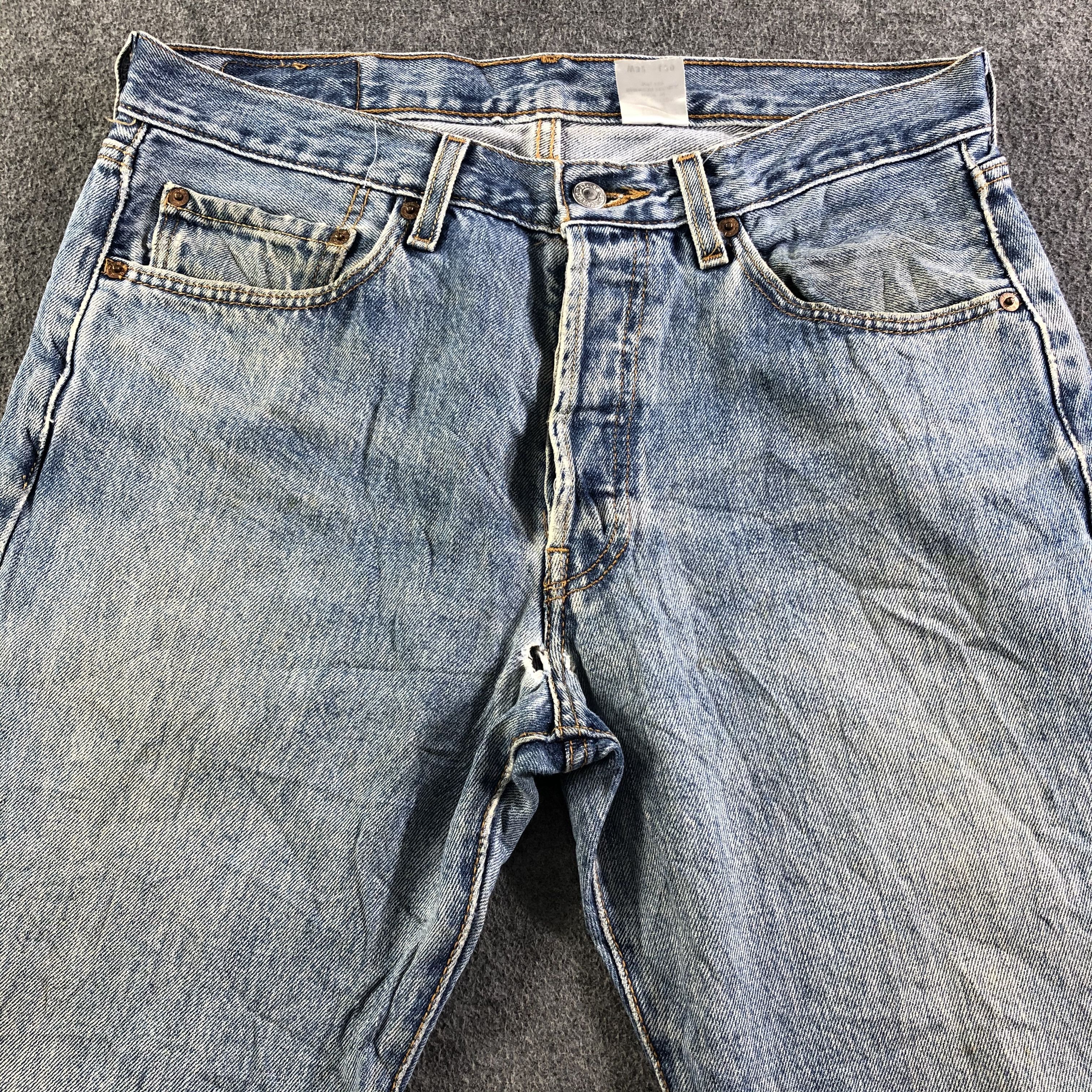 Levi's Vintage Blue Wash Levis 501 Jeans-J3608 Size US 33 - 3 Thumbnail