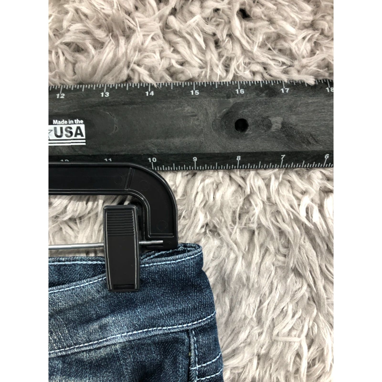 Denime Discovery Clothing Bermuda Shorts Junior Size 7 Mid Rise Dark Blue Denim Jean Size 28" / US 6 / IT 42 - 2 Thumbnail