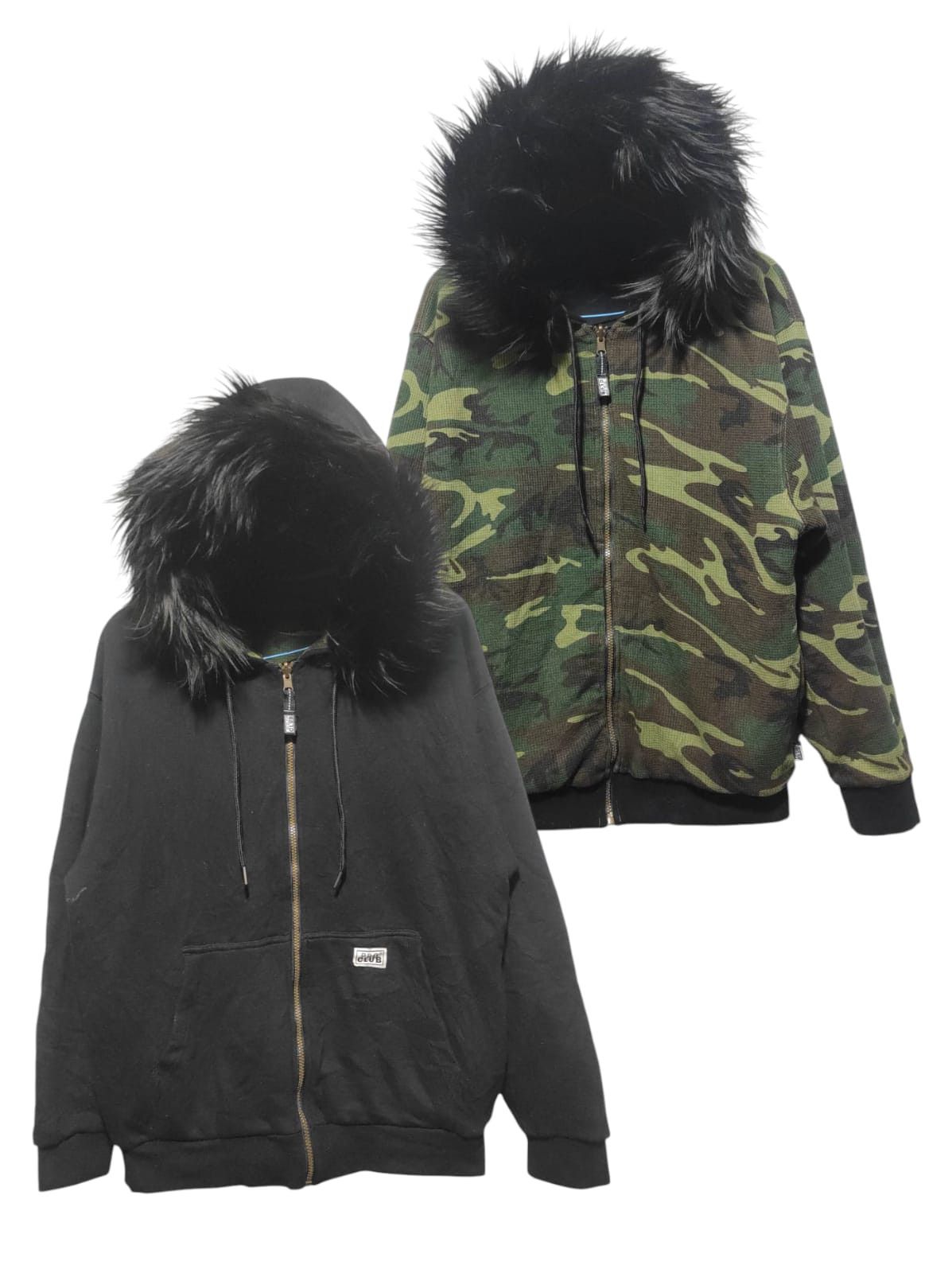 トップス PROCLUB camouflage reversible hoodie Pro Club Men's Full Zip Reversible Fleece and Thermal Hoodie