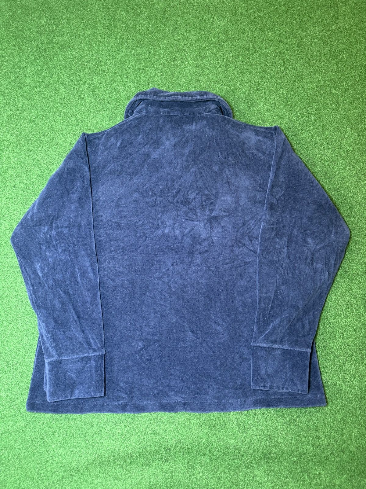 Jantzen × Vintage Vintage 70s Jantzen Blue Long Sleeve Blue Hippie Polo Shirt Size US M / EU 48-50 / 2 - 4 Thumbnail