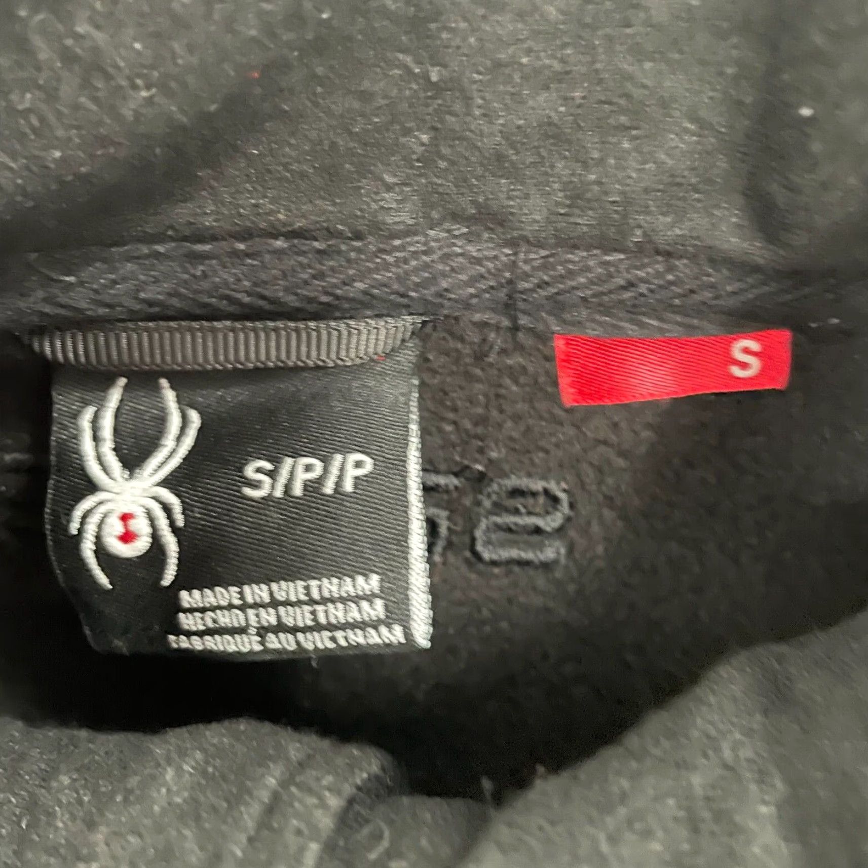 Spyder Spyder Jacket Mens Zip Fleece Full Zip Gray Black Adult S Size Regular Logo Pocket Stand-Up Collar Size US S / EU 44-46 / 1 - 6 Thumbnail