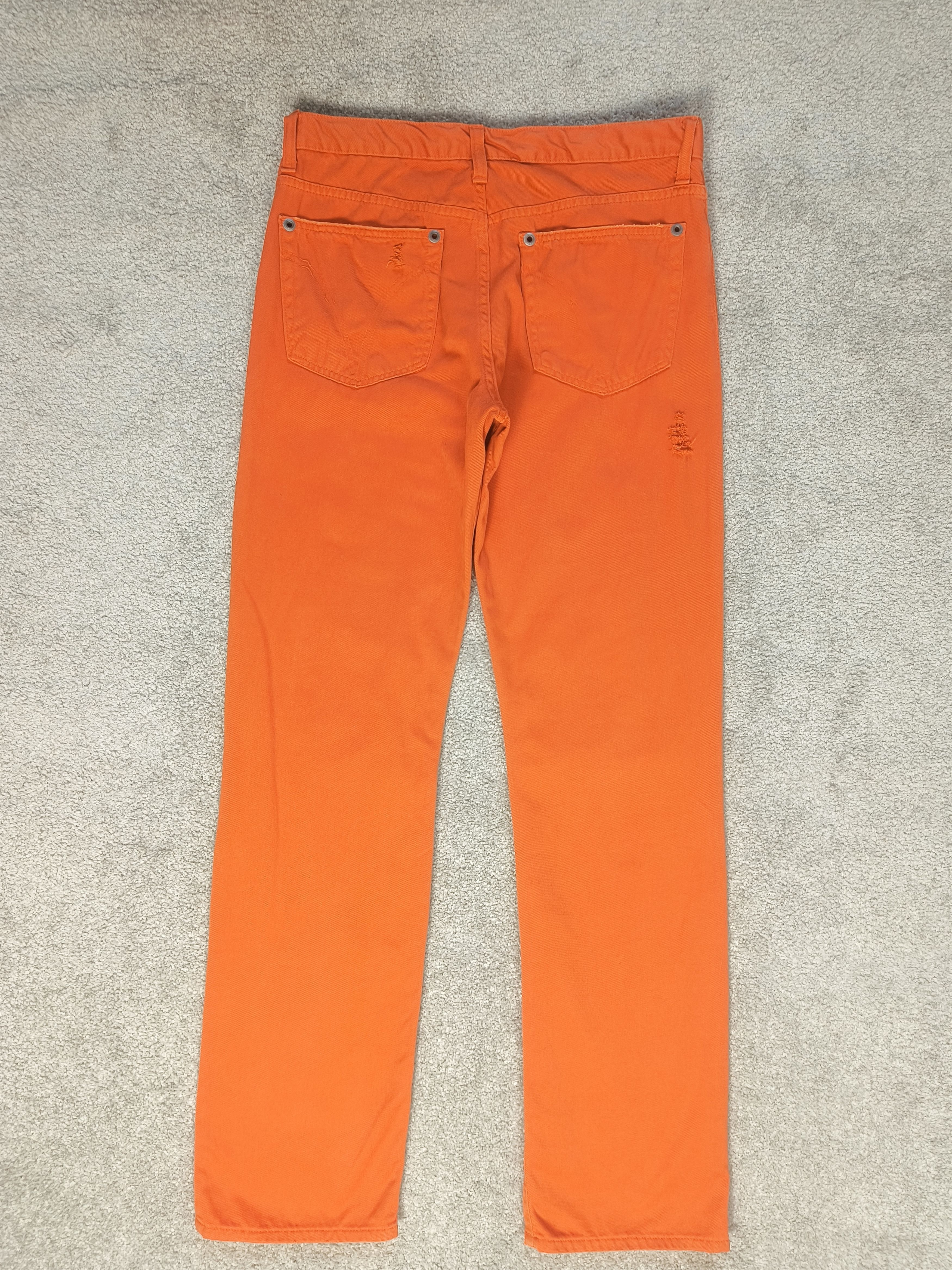Dolce & Gabbana Dolce & Gabbana 2000s Orange Distressed Denim Jeans Size US 34 / EU 50 - 6 Thumbnail