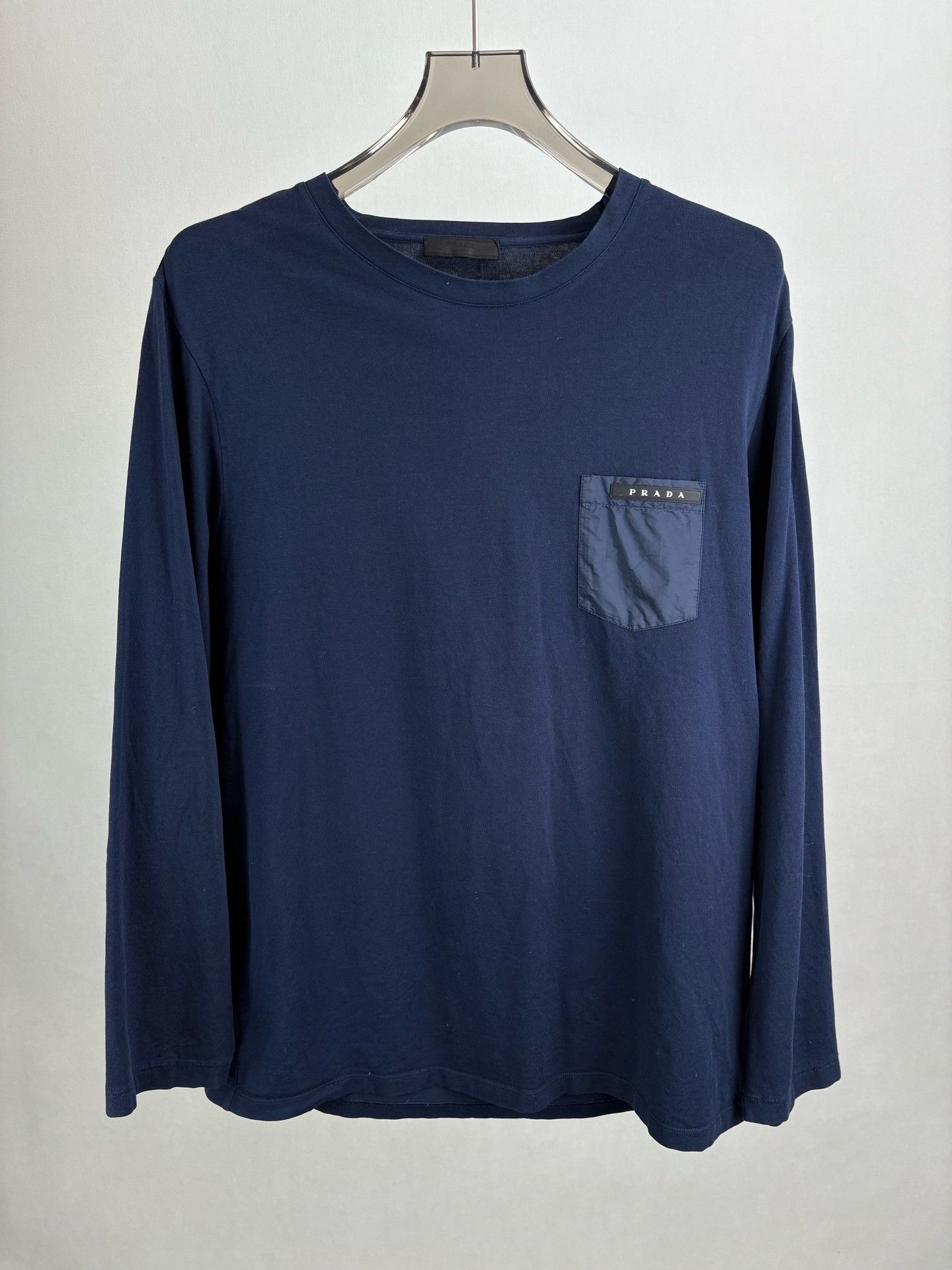 Prada PRADA Chest Pocket Long-Sleeve T-Shirt Size US XL / EU 56 / 4 - 1 Thumbnail