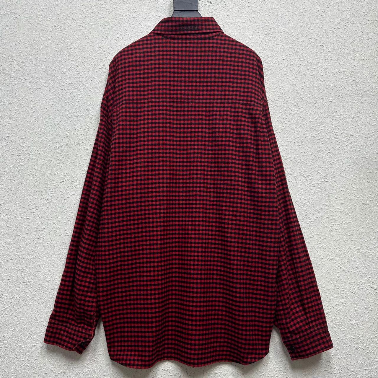 Balenciaga Balenciaga 23SS Red Flannel Check Double Overshirt XS Size US XS / EU 42 / 0 - 2 Thumbnail