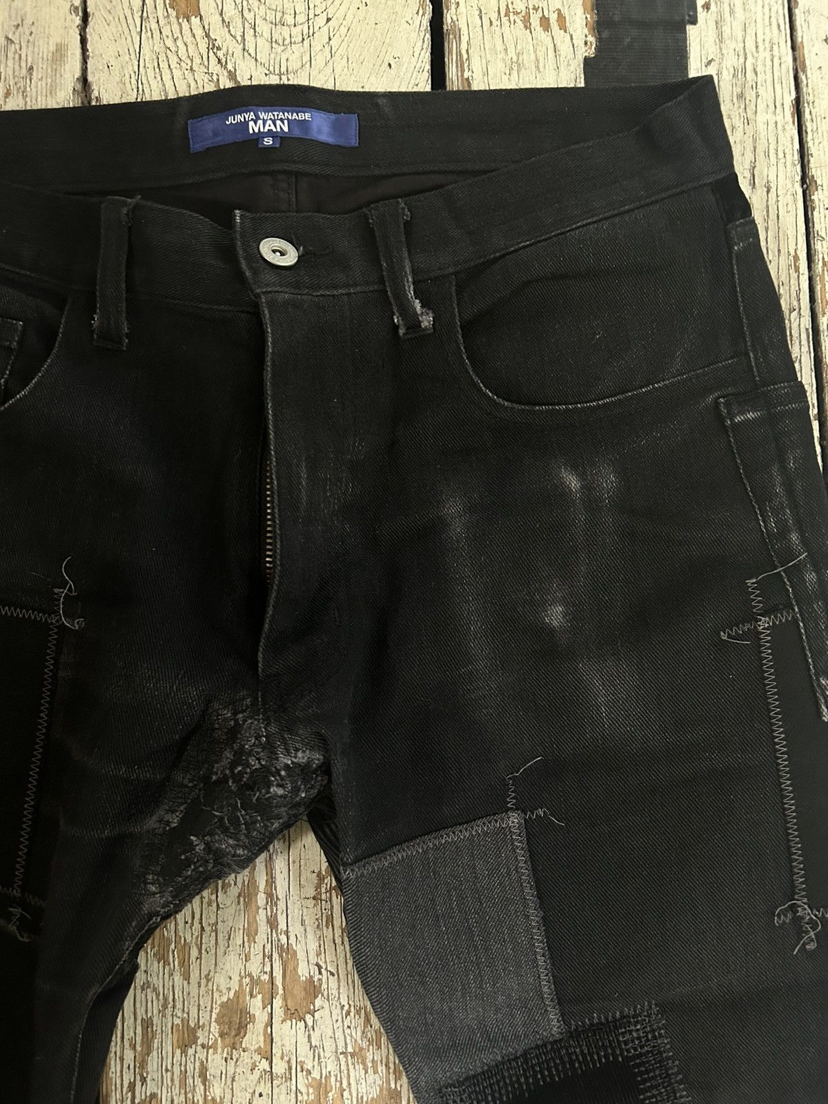 Junya Watanabe Junya Watanabe black denim patchwork jeans Size US 30 / EU 46 - 4 Thumbnail